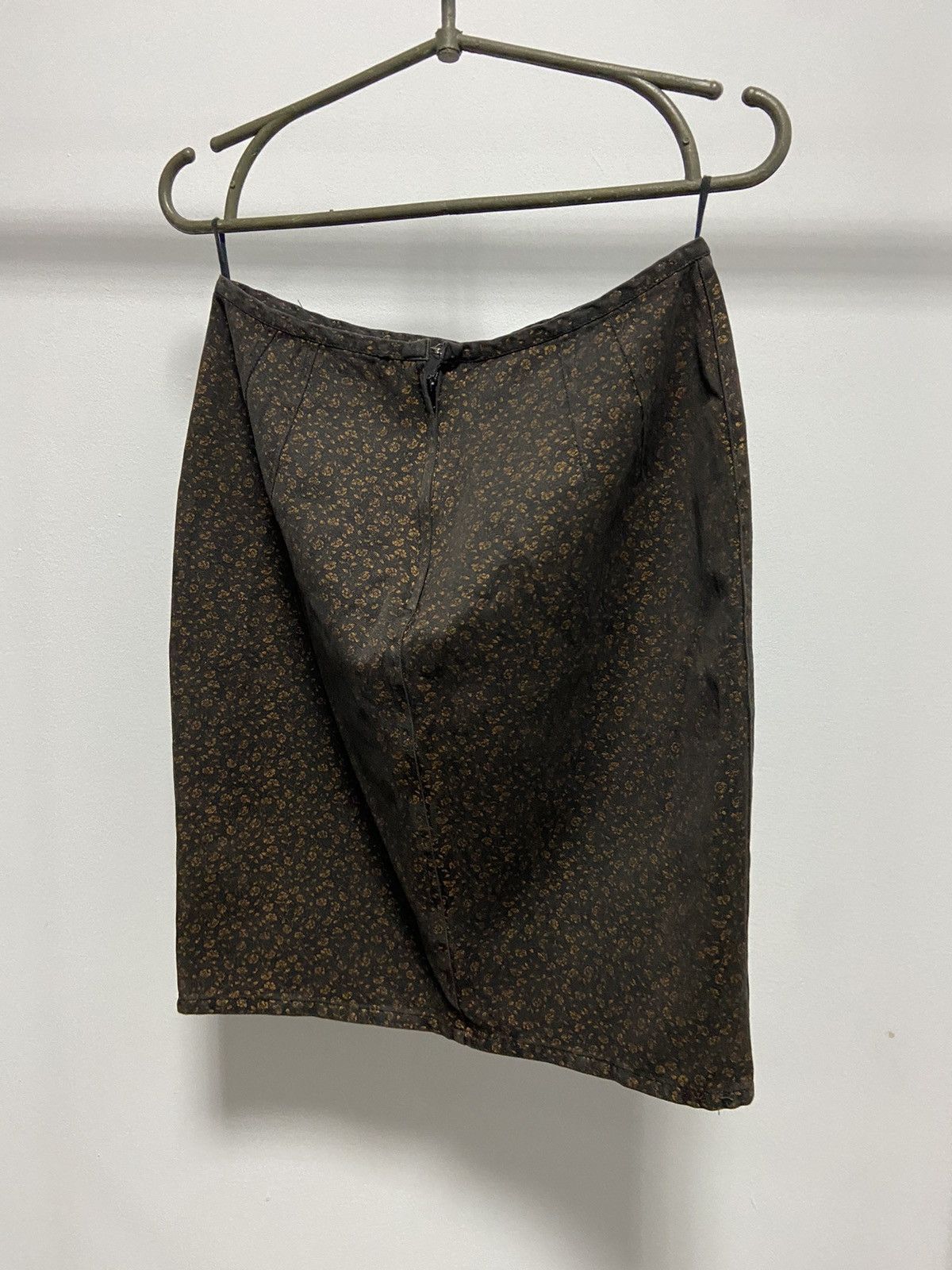 Jean Paul Gaultier × Vintage Jean Paul Gaultier Junior wool skirt overprint flower Size 30" / US 8 / IT 44 - 2 Thumbnail