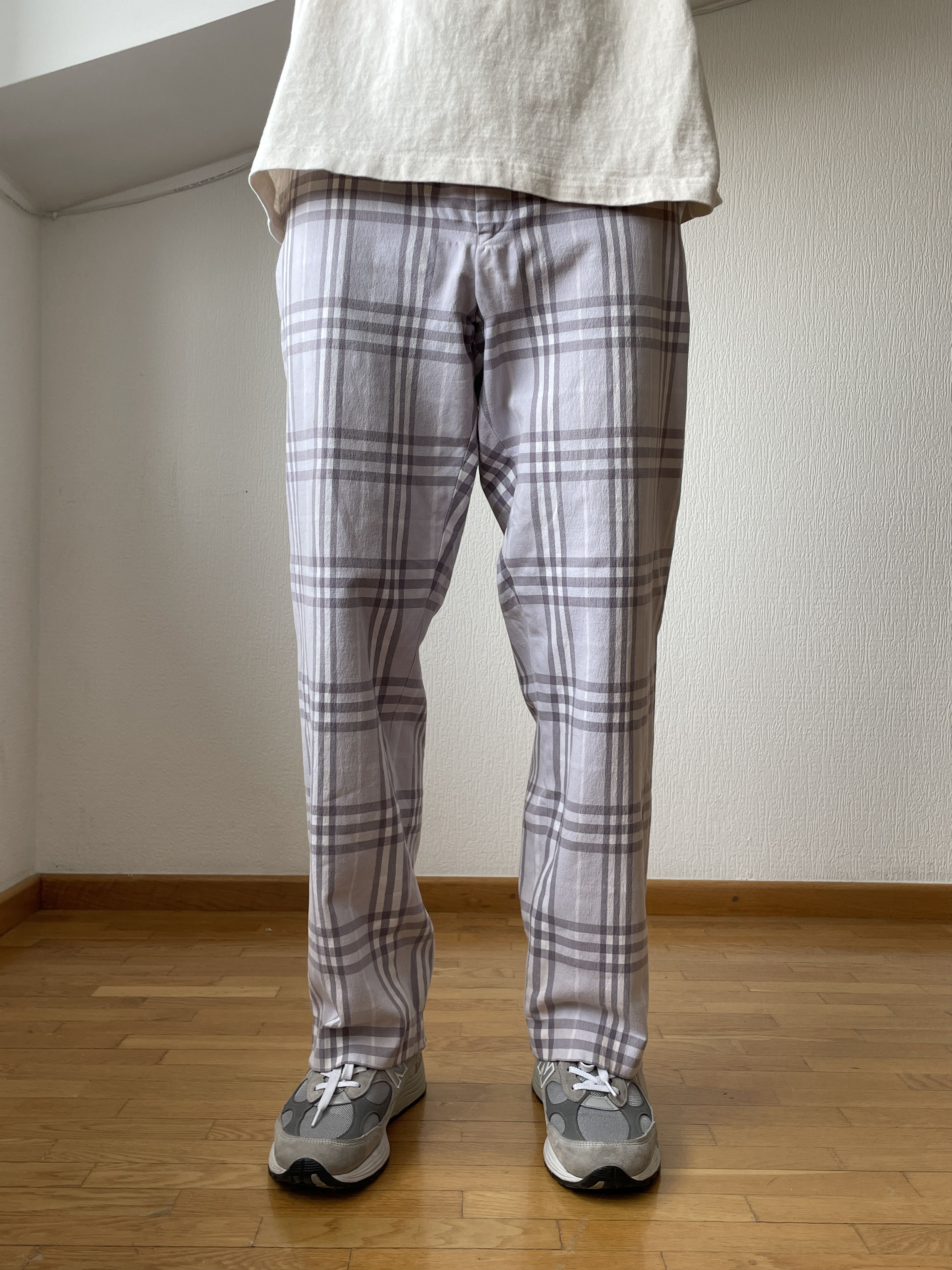 image of Burberry Pants Nova Check Purple Y2K Vintage A8506, Men's (Size 38)