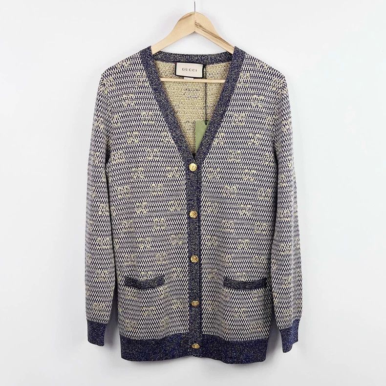 Gucci Gucci Mosaic Logo Knit Cardigan-dmc Size US M / EU 48-50 / 2 - 1 Thumbnail