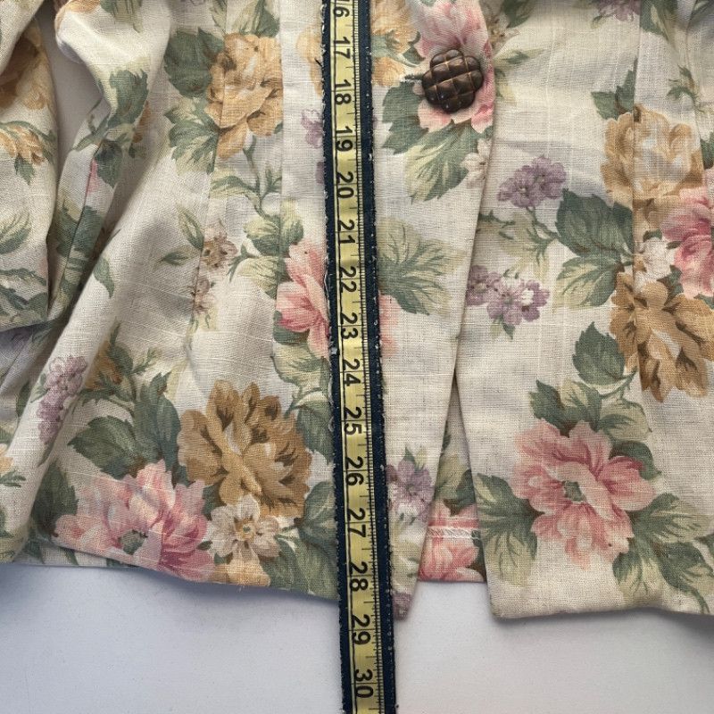 Designer Tina Barrie Floral Vintage Blazer Size M / US 6-8 / IT 42-44 - 6 Thumbnail