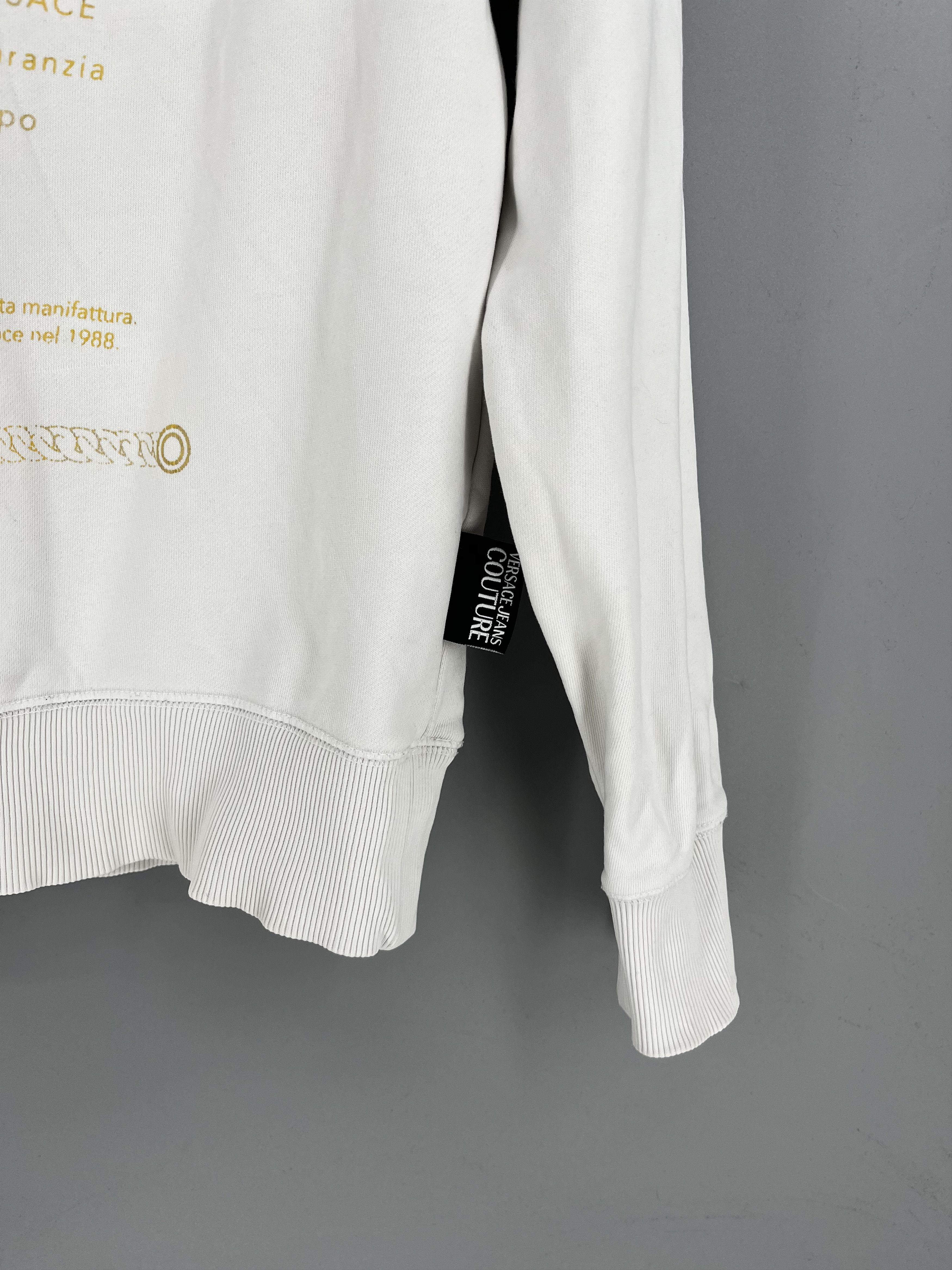 Versace Versace Jeans Couture Men's White Gold Logo Hooded Size US S / EU 44-46 / 1 - 7 Thumbnail