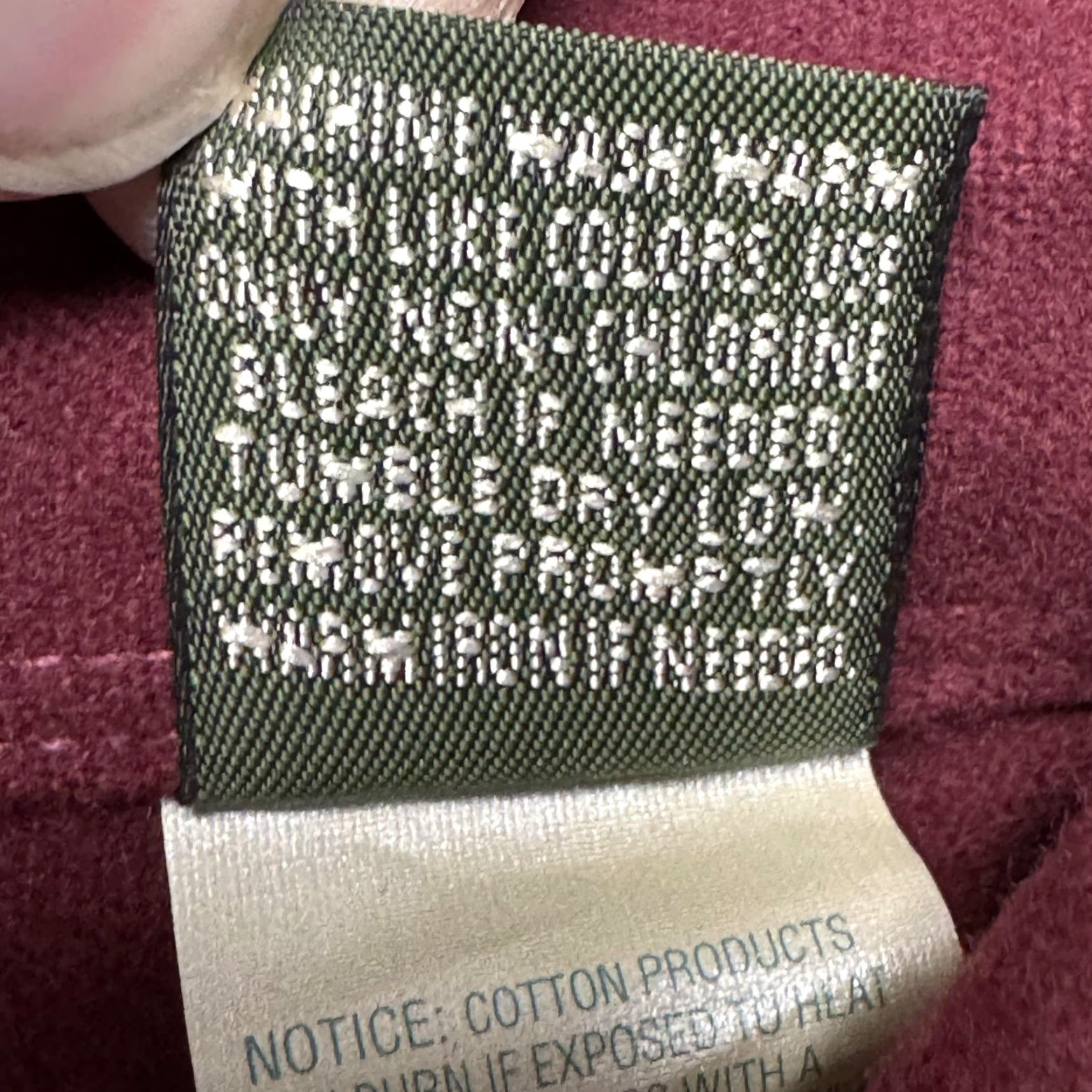 Vintage L.L. Bean Flannel Shirt Mens M Burgundy Solid 100% Cotton Button-Up Long Sleeve with Collared Neckline Vintage No Size US M / EU 48-50 / 2 - 4 Thumbnail