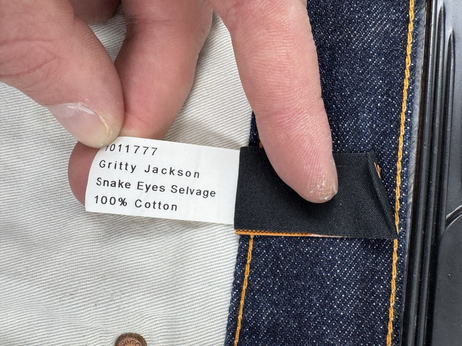 Nudie Jeans Nudie Jeans Snake Eyes Selvage Gritty Jackson Jeans W34 L32 Size US 34 / EU 50 - 12 Thumbnail