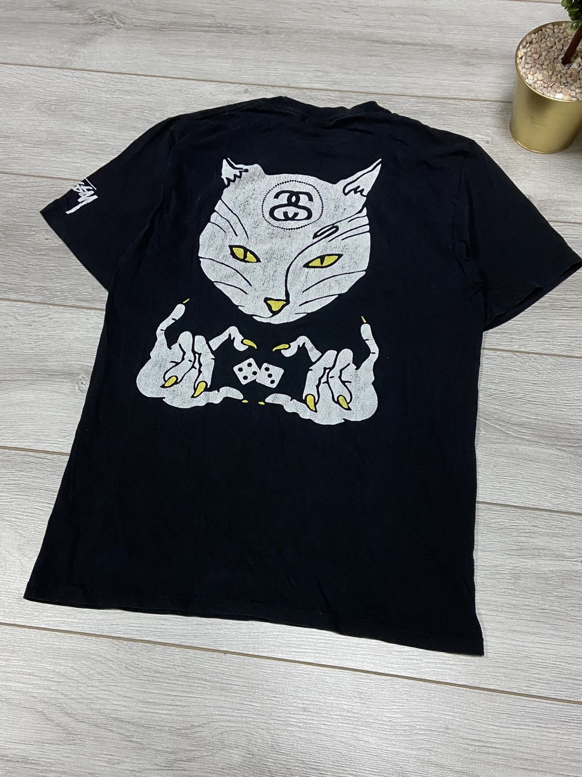 Stussy Stussy cat over print t-shirt Size US M / EU 48-50 / 2 - 7 Thumbnail