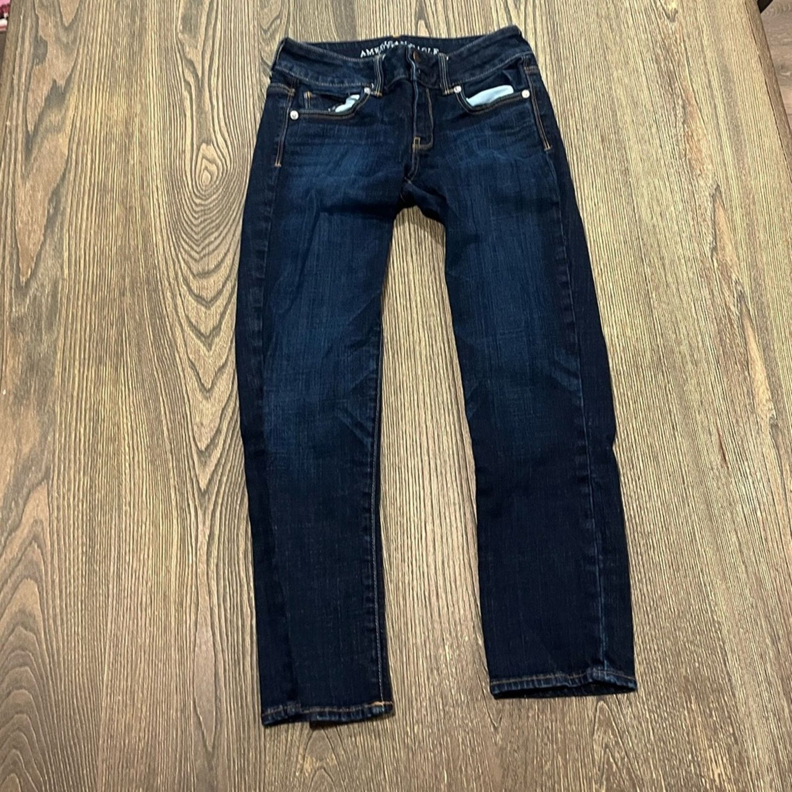 American Eagle Outfitters American Eagle Artist Crop Jeans Low Rise Pockets Stretch 0 Size 25" / US 0 / IT 36 - 1 Thumbnail