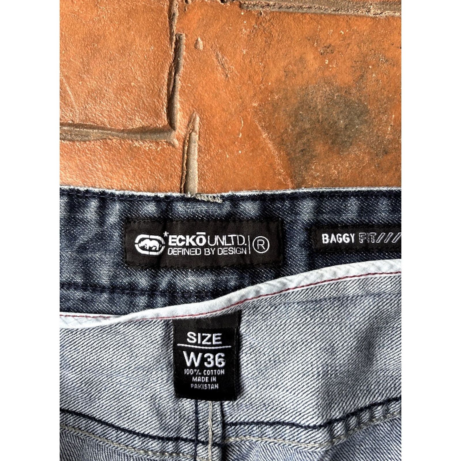 Ecko Unltd. VINTAGE Ecko Unltd Baggy Fit Jeans 36 Mens Denim Blue Grunge Hip Hop Y2K Wide-Leg 30 In Inseam Size US 36 / EU 52 - 3 Thumbnail
