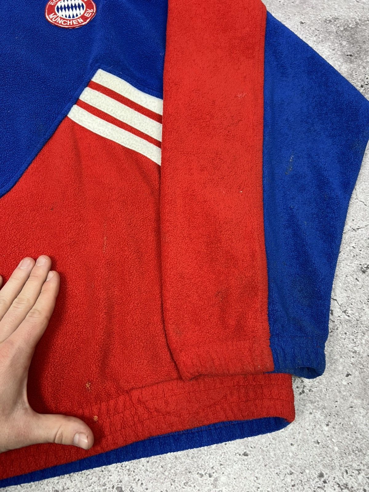 Adidas Vintage Bayern Munich 1995/96 Adidas Fleece 1/4 Zip Jacket Size US L / EU 52-54 / 3 - 9 Thumbnail