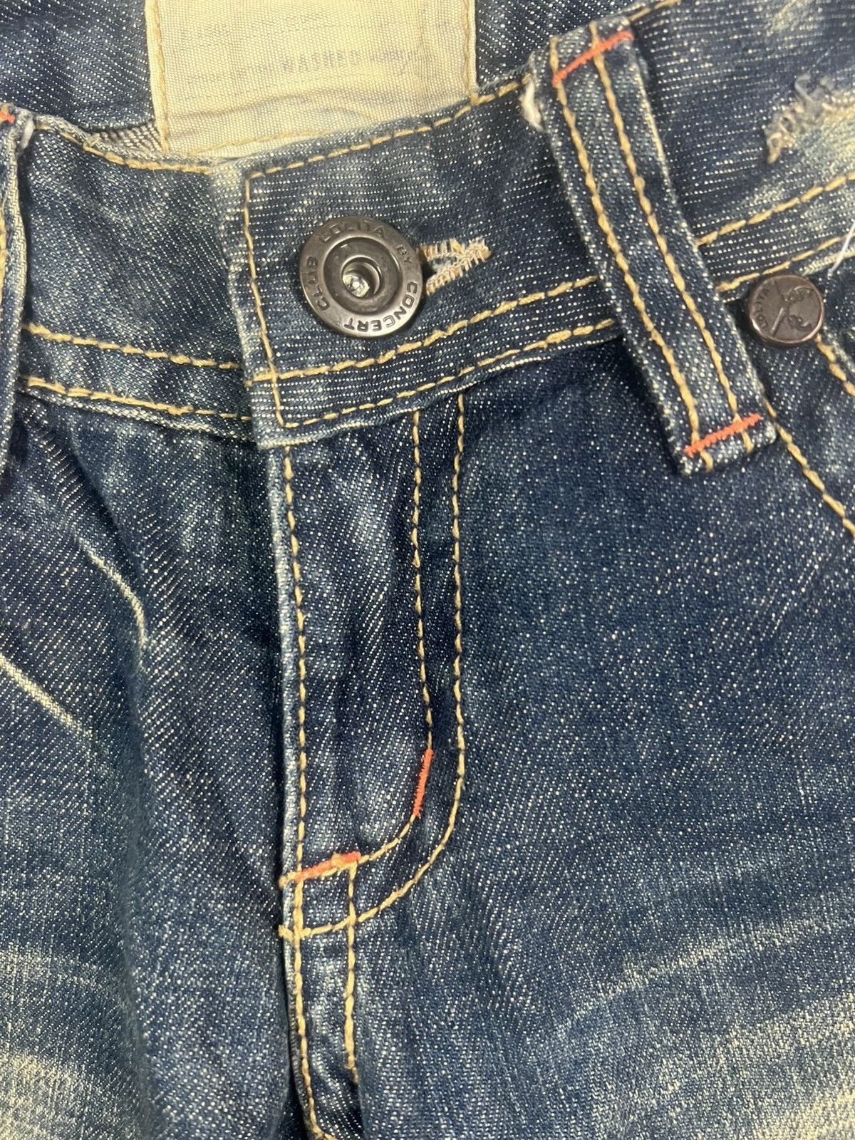 In The Attic FADE 🔥 Lolita Concert Club Flare Honeycomb Whiskered Jeans Size US 32 / EU 48 - 3 Thumbnail