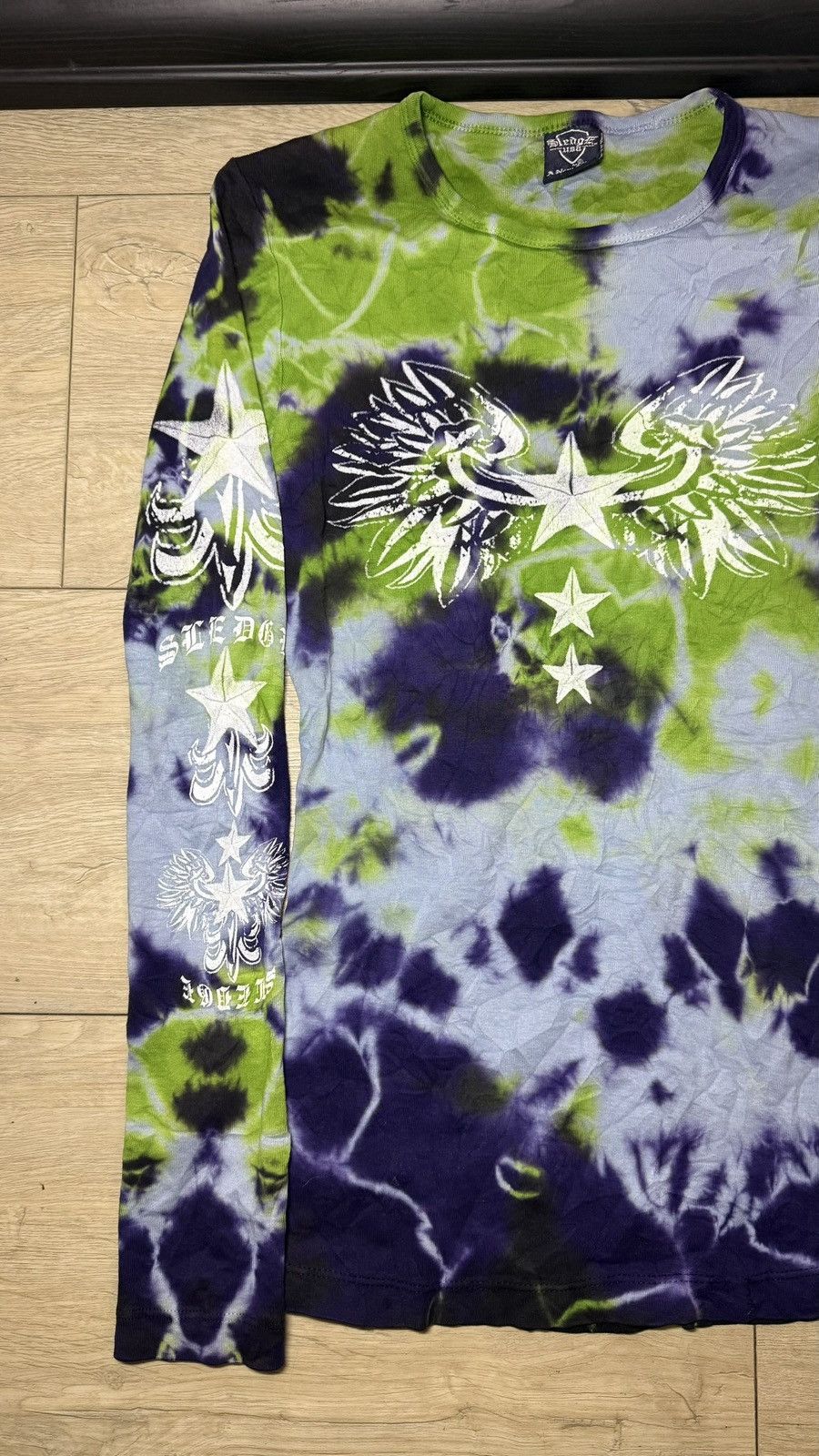 Ed Hardy Vintage / Y2K Sledge USA Tie Dye Star And Wings Long Sleeve Size M / US 6-8 / IT 42-44 - 3 Thumbnail
