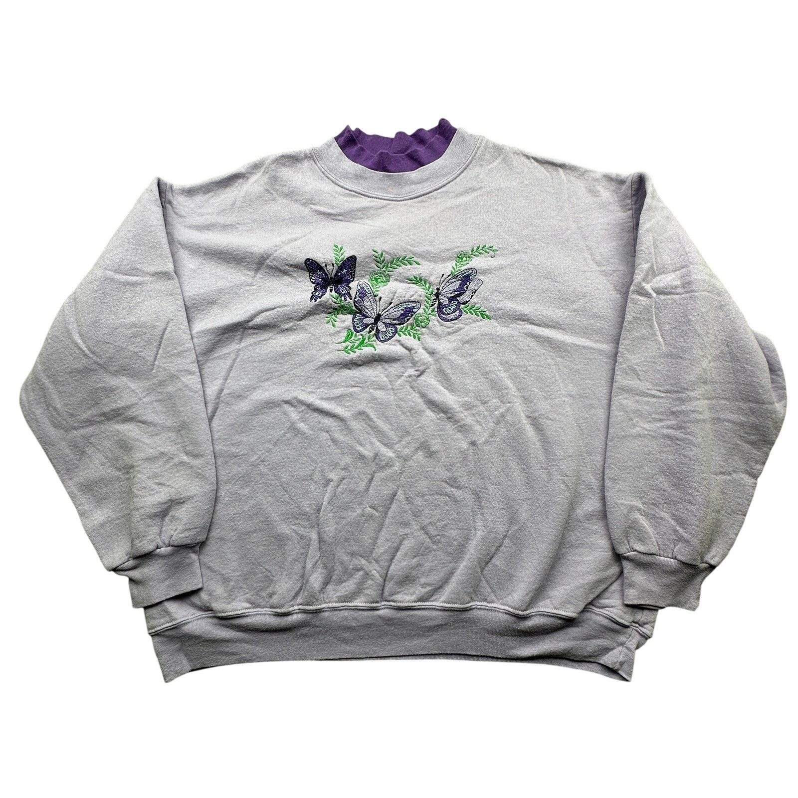 Other Vintage Ginni Girl Butterfly Sweatshirt Grandma Womens XXL Size XXL / US 16-18 / IT 52-54 - 1 Thumbnail