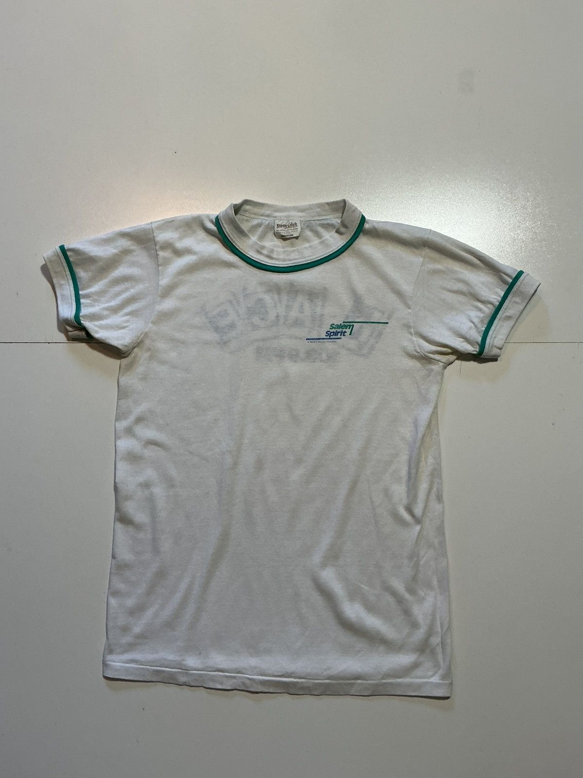 Vintage Vintage 80s 1983 Salem Spirit K-Ace 103.9 Ringer T-Shirt Size US M / EU 48-50 / 2 - 2 Thumbnail