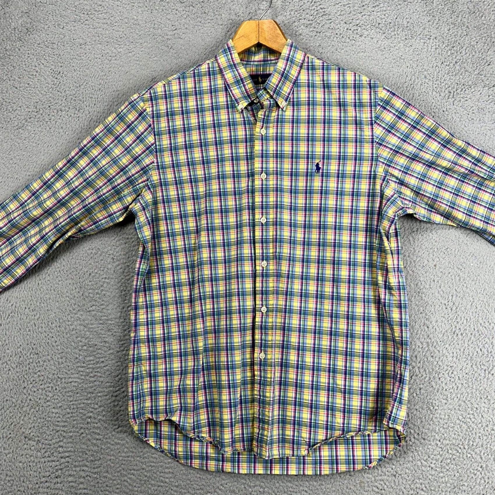 Ralph Lauren Ralph Lauren Button-Up Shirt Mens Large Multi Plaid Long Sleeve Pony Tartan Plaid Cotton Casual Winter Accessories: Breathable, 44 inch Chest Size US L / EU 52-54 / 3 - 3 Thumbnail