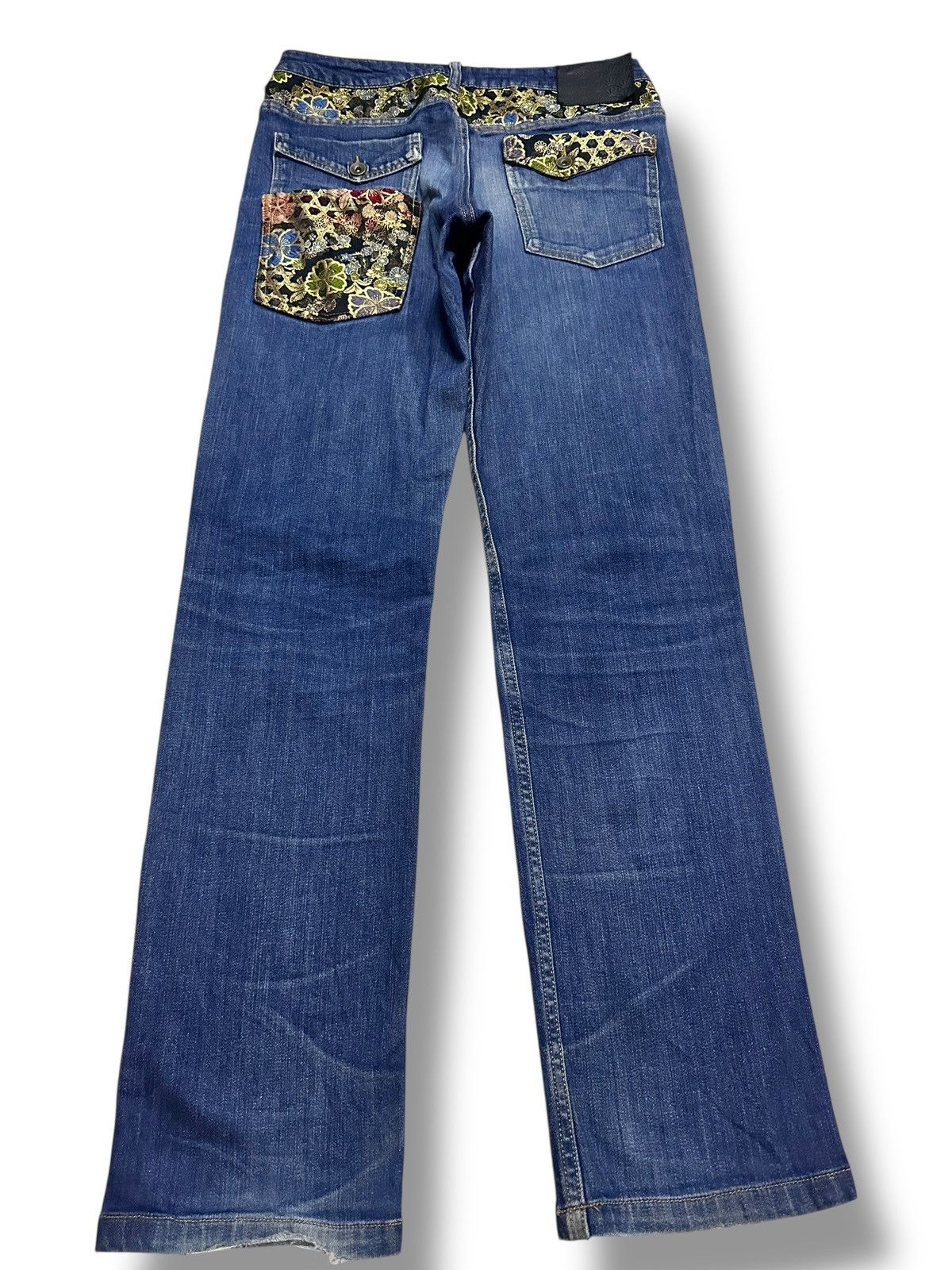 Japanese Brand Japan Straight Jeans With Neat Flower Stich and Faded Wash Size US 31 - 5 Thumbnail