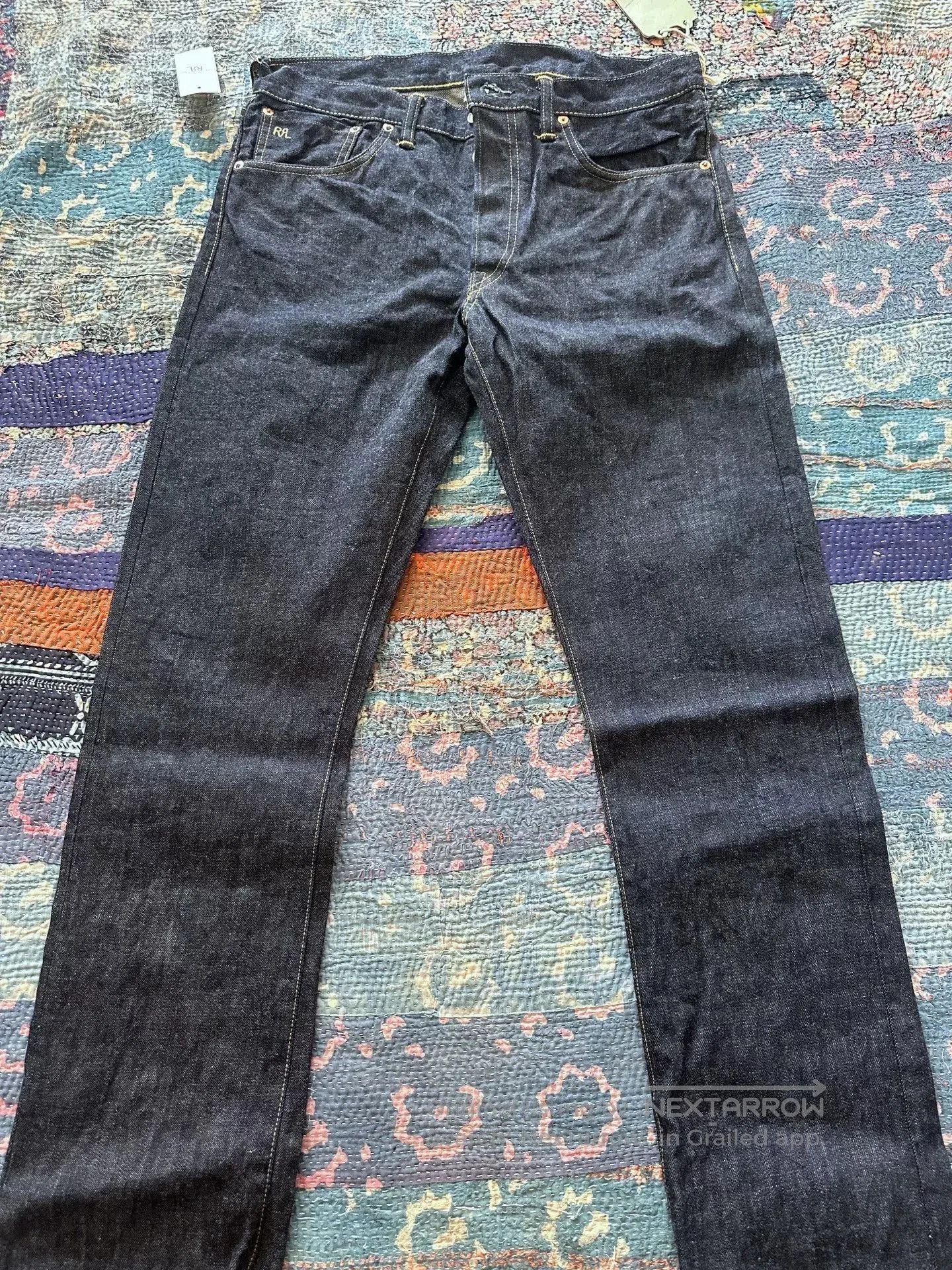 RRL Ralph Lauren rrl slim fit black denim jeans. Size US 32 / EU 48 - 1 Thumbnail