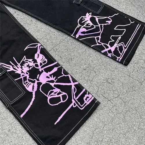 Japanese Brand × Vintage Retro Street Multiple Pockets Baggy Jeans Size 34" / US 12 / IT 48 - 4 Thumbnail