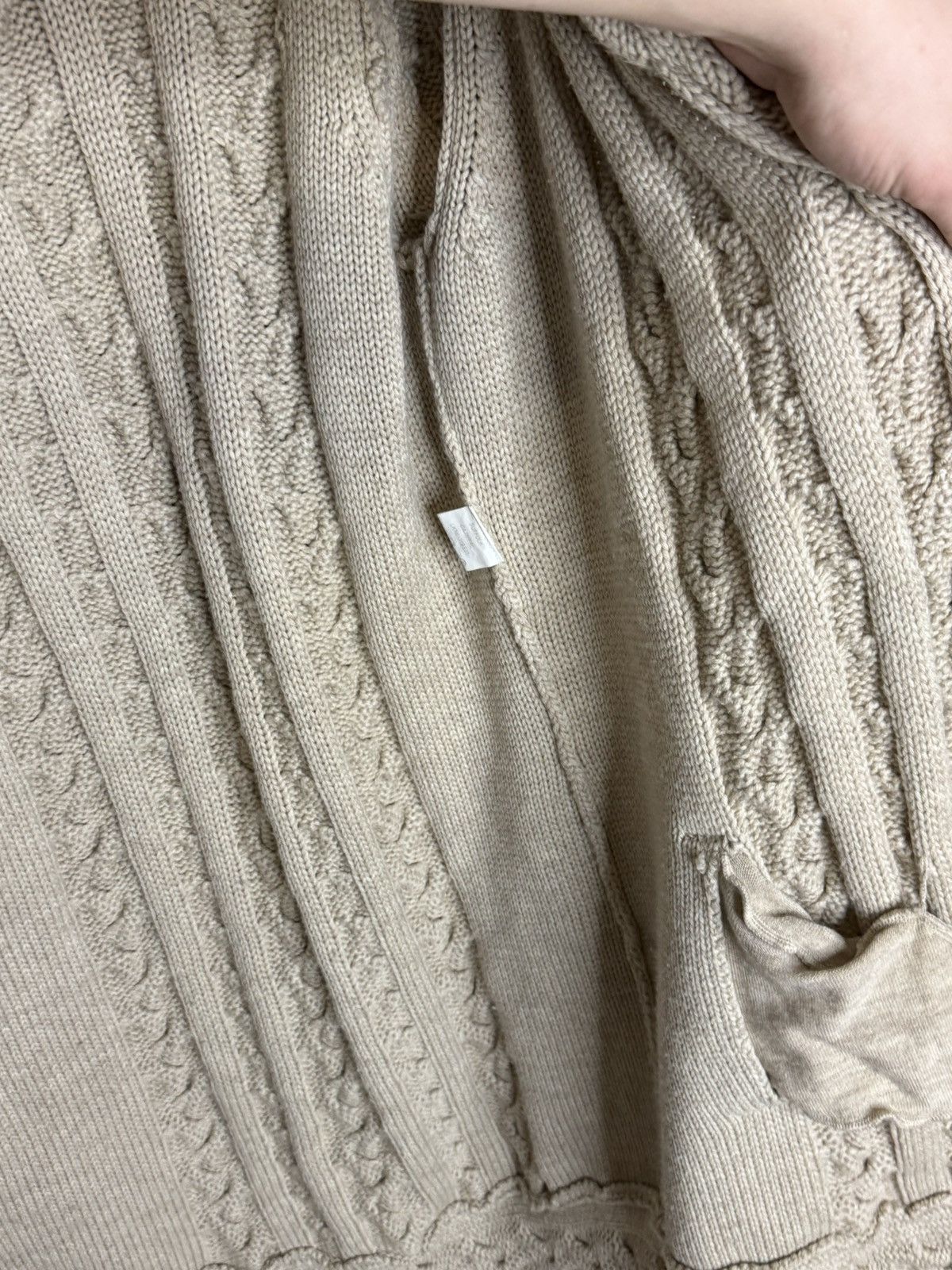 Barbour Barbour Gold Label Cable knit Beige Heavy cardigan wmns sz L Size L / US 10 / IT 46 - 12 Thumbnail