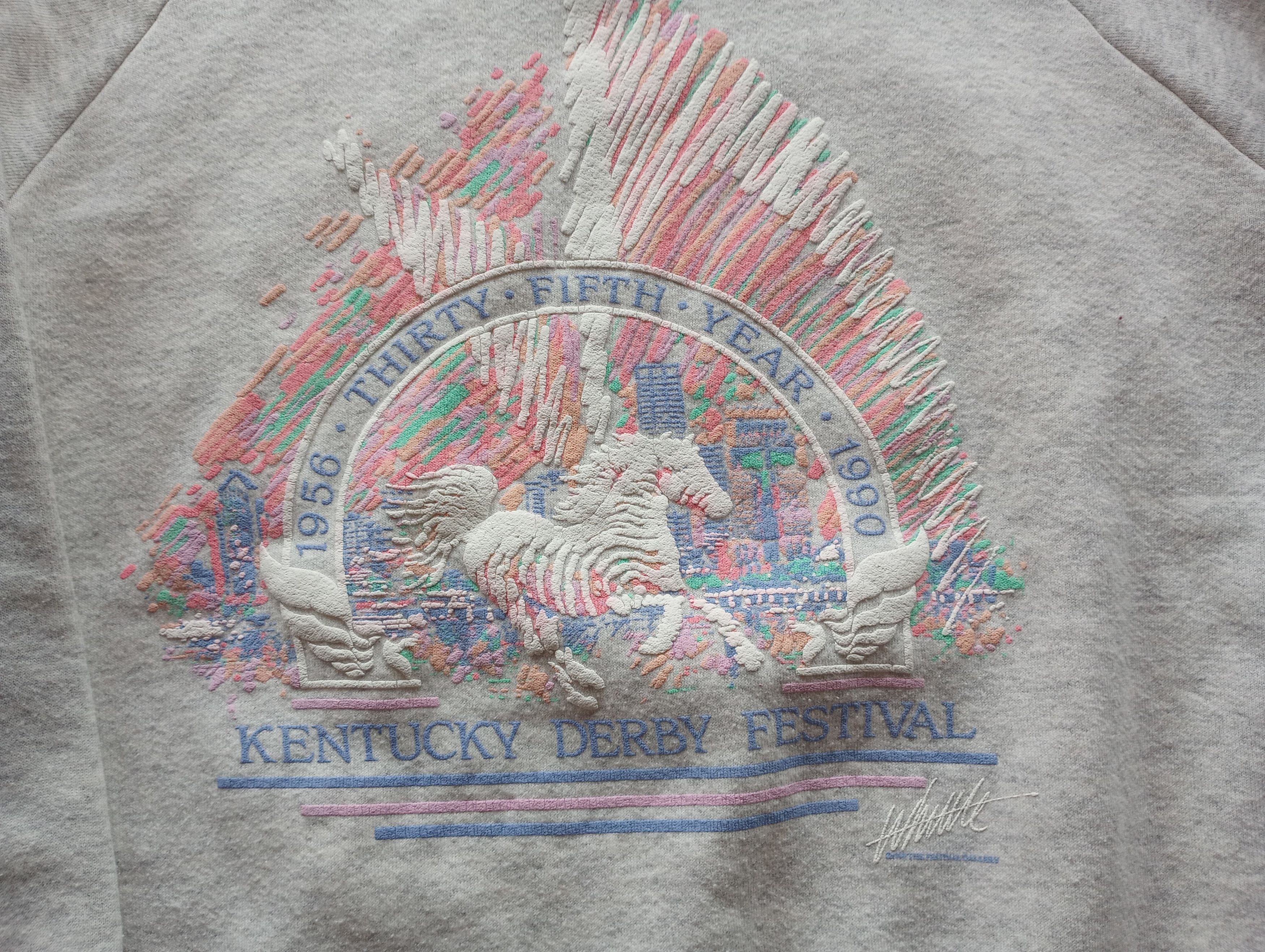 Other Vintage Kentuck Derby Sweatshirt Size US L / EU 52-54 / 3 - 2 Thumbnail