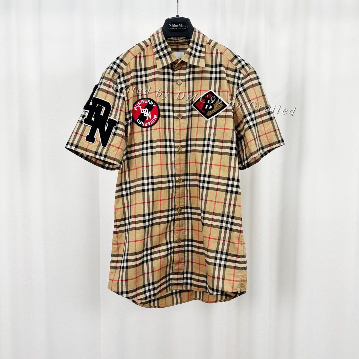 Burberry Burberry Embroidered Logo Check Short-Sleeve Shirt Size US S / EU 44-46 / 1 - 1 Thumbnail