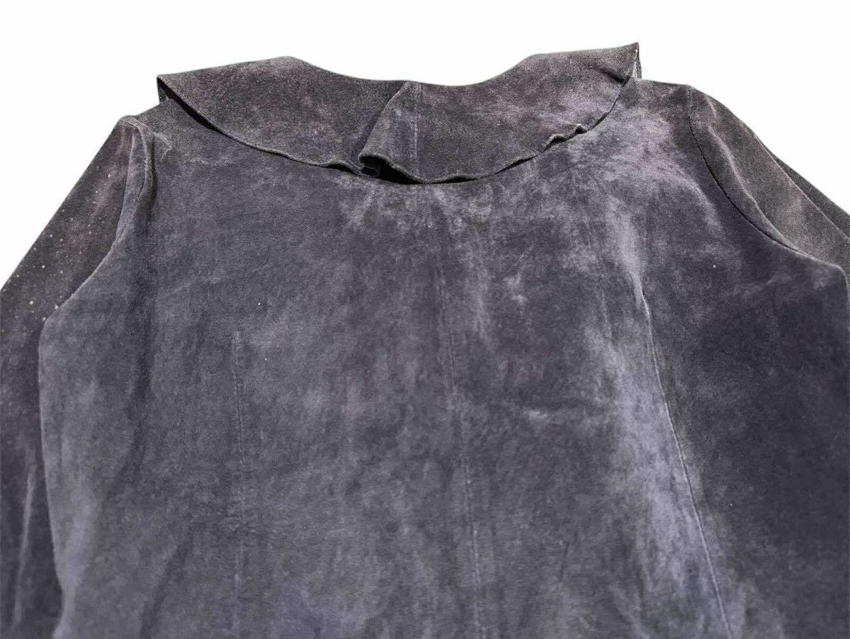 Japanese Brand 🔥1999-2000 Vintage Japanese Ruffled Suede Cardigan Size S / US 4 / IT 40 - 11 Thumbnail
