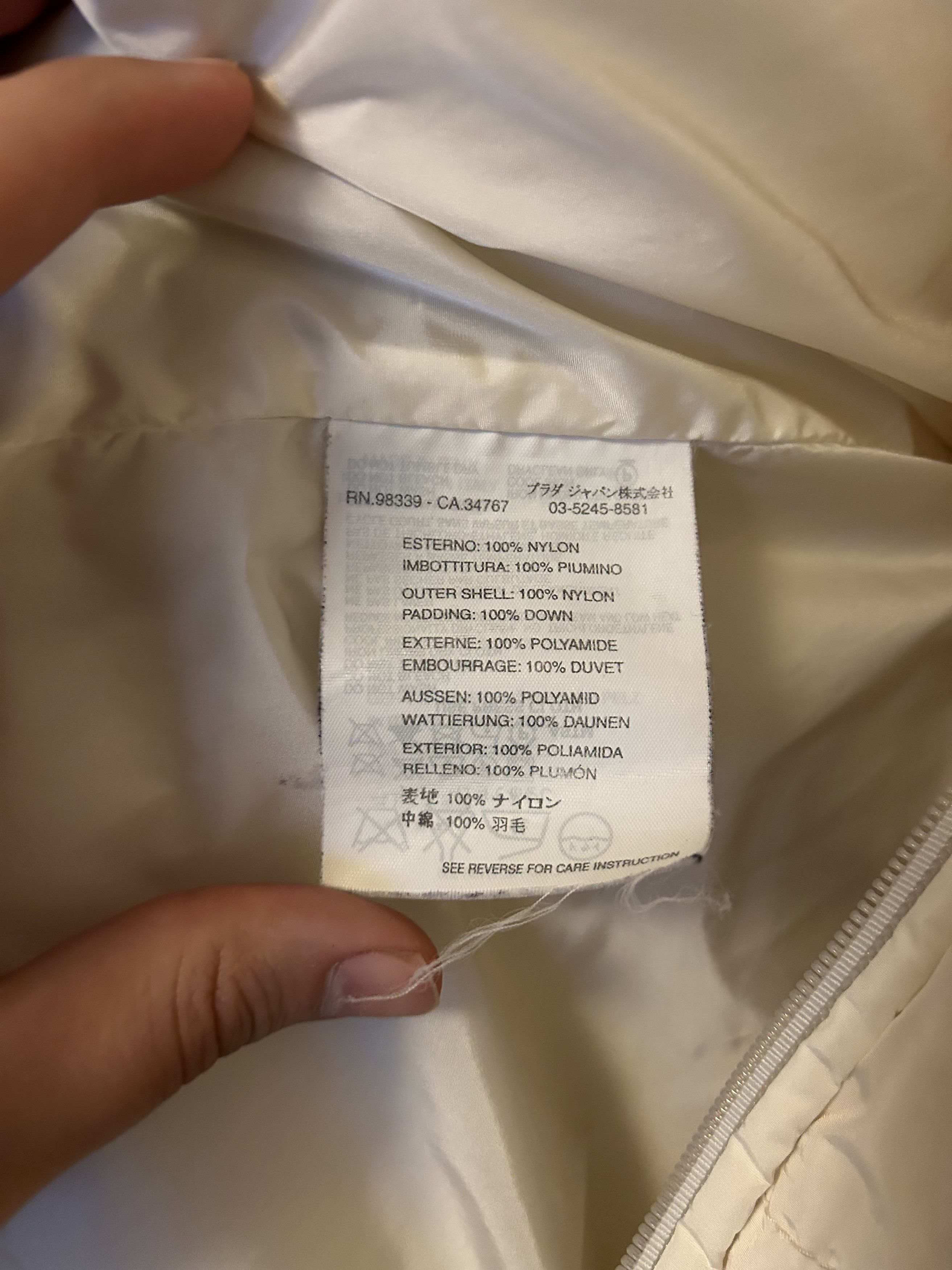 Prada Cream white Prada Puffer Down Coat Size M / US 6-8 / IT 42-44 - 8 Thumbnail