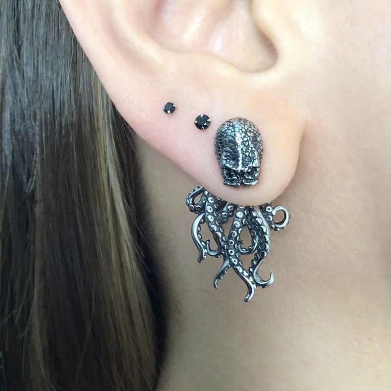 Japanese Brand × Jewelry Exaggerated Retro Octopus Earrings (1pair) Size ONE SIZE - 1 Thumbnail