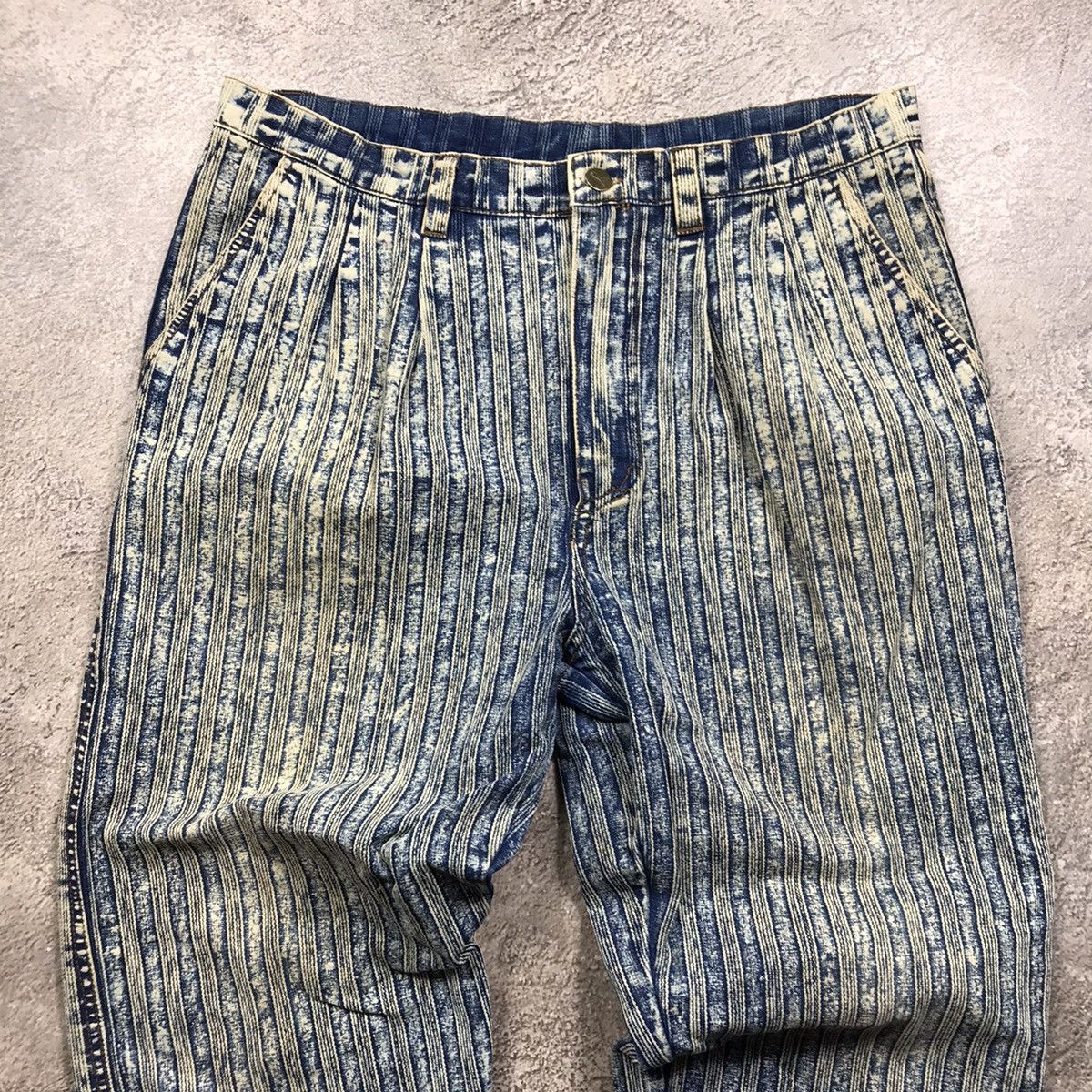 Japanese Brand vintage Faded Jeans japan distressed denim spring pants 90s Size US 31 - 3 Thumbnail