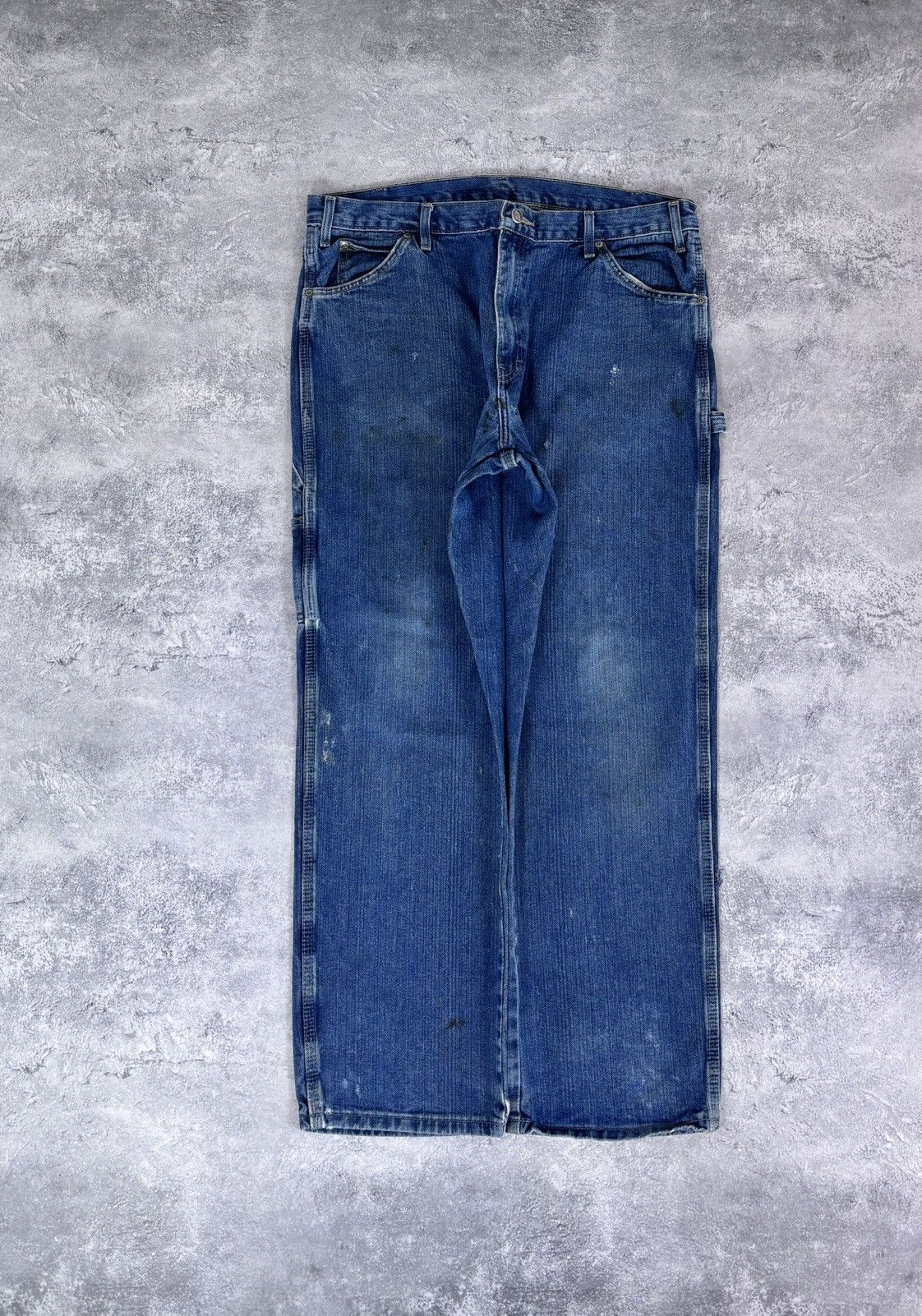 Dickies Dickies Men’s Denim Jeans Blue Distressed USA Workwear Size US 36 / EU 52 - 2 Thumbnail