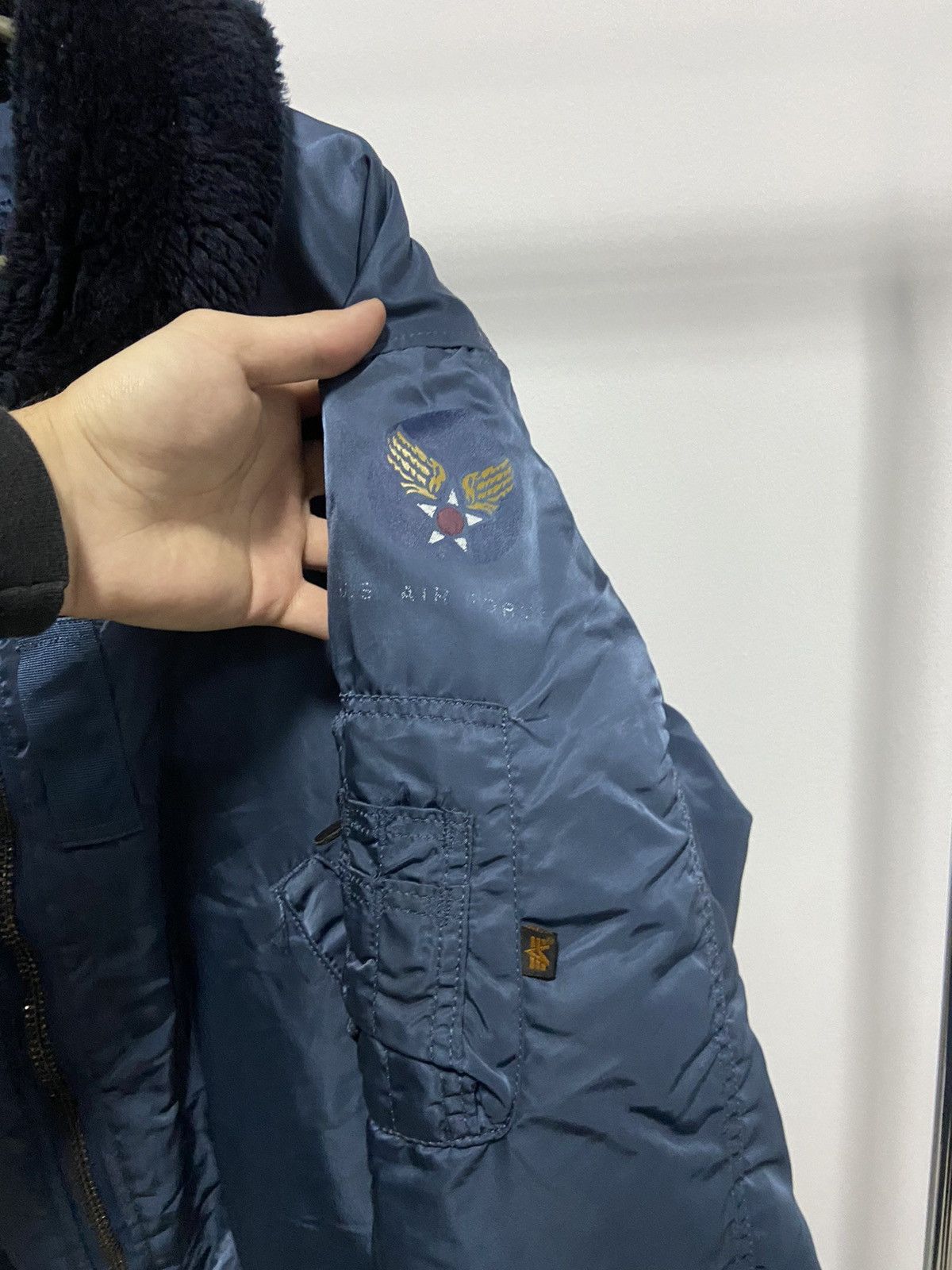 Alpha Industries × Vintage Alpha industries bomber logo sleeve pocket vintage flyers Size US XL / EU 56 / 4 - 4 Thumbnail