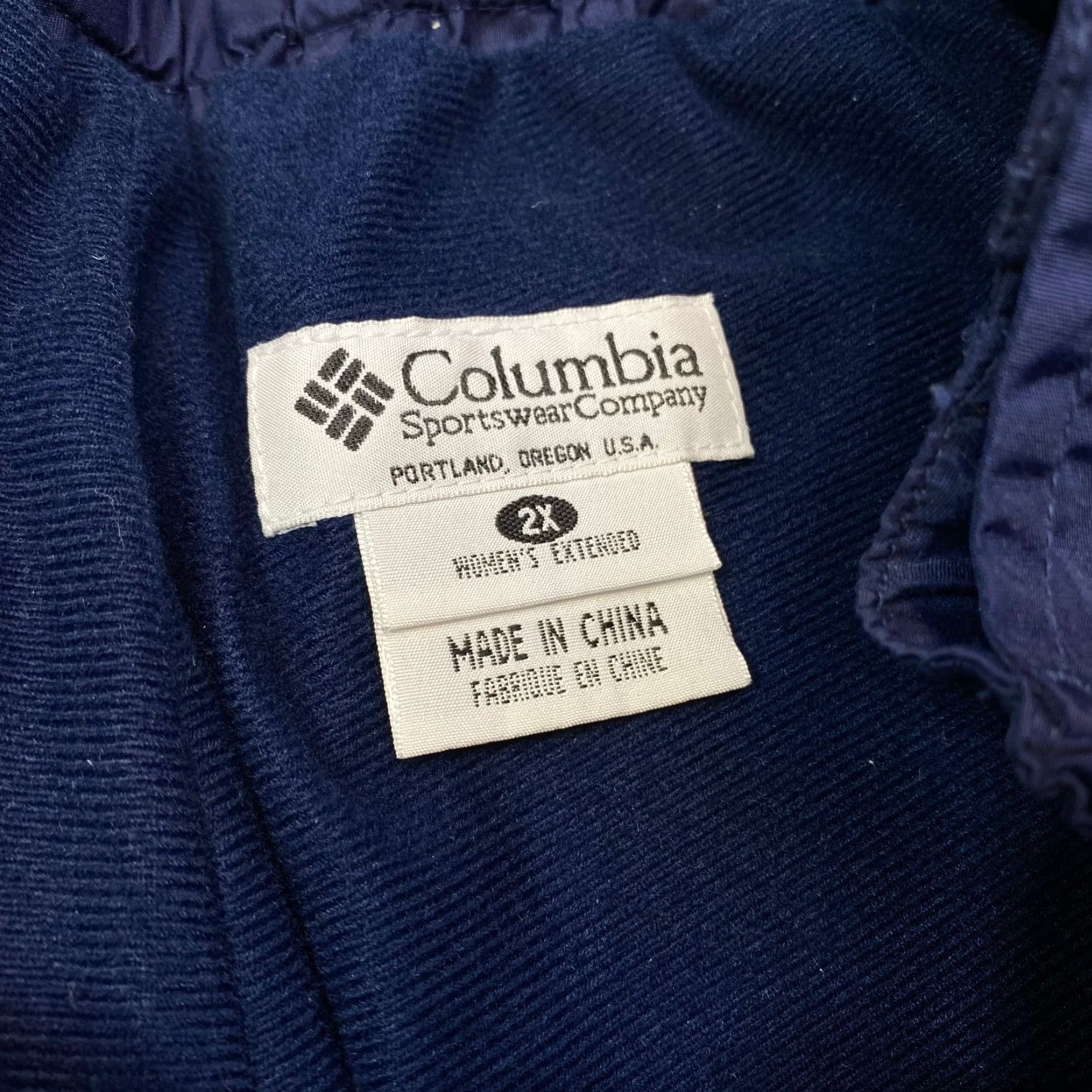 Vintage Columbia Snow Pants Womens 2X Blue Nylon Ski Lined Side Zip Elastic Waist Size 27" / US 4 / IT 40 - 6 Thumbnail