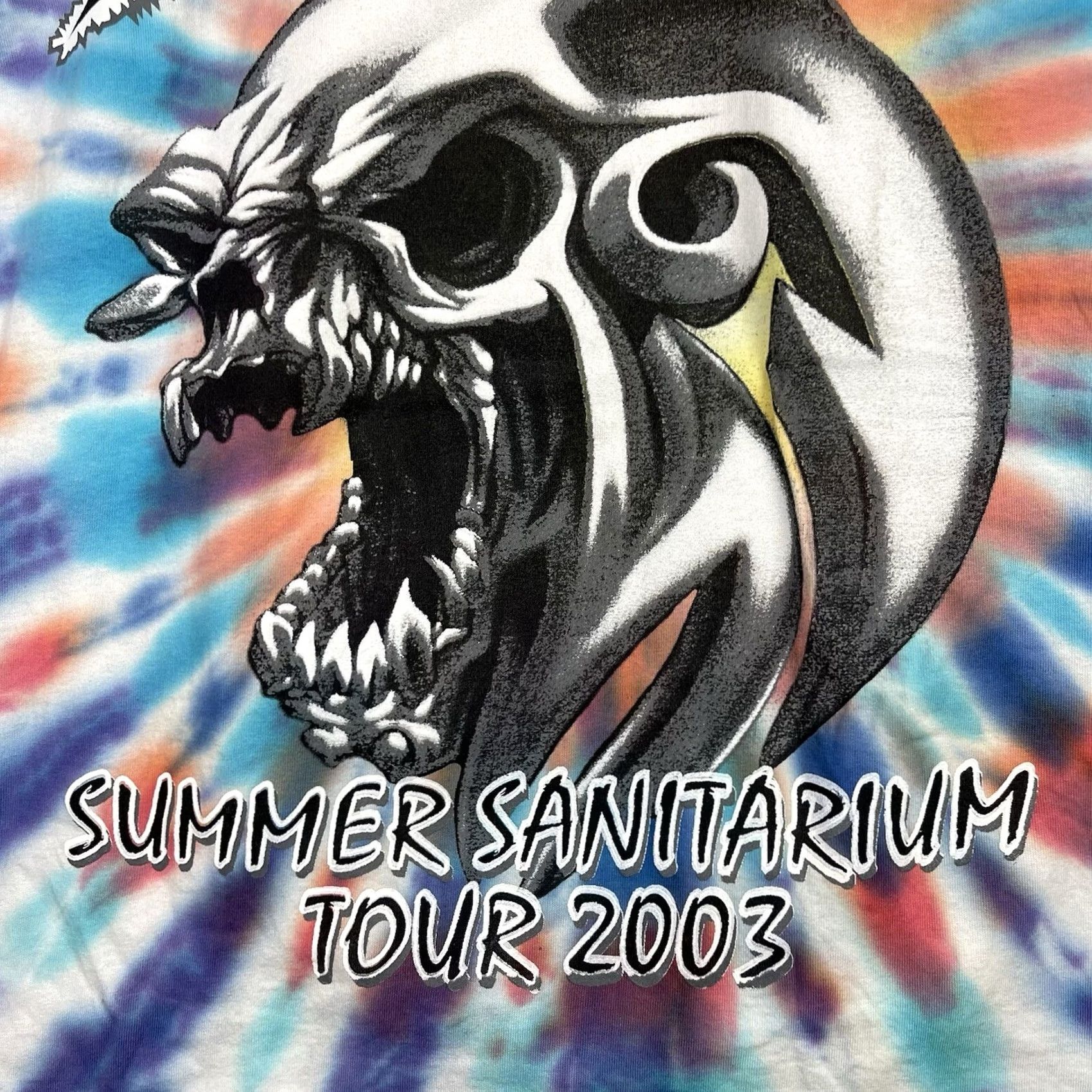 Delta VINTAGE Metallica Shirt Mens Large Summer Sanitarium Tour 2003 Tie Dye Band Tee Size US L / EU 52-54 / 3 - 5 Thumbnail