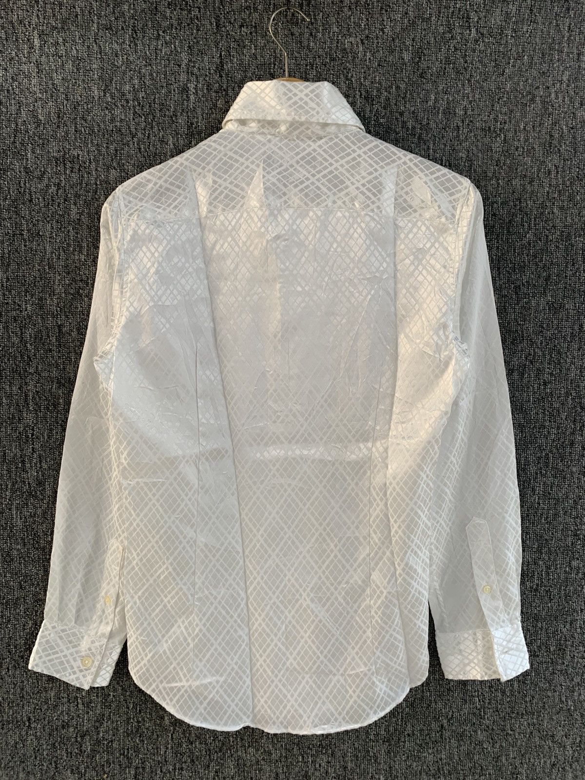 Tornado Mart Tornado Mark White Button Shirt Silk Silky Size M / US 6-8 / IT 42-44 - 3 Thumbnail