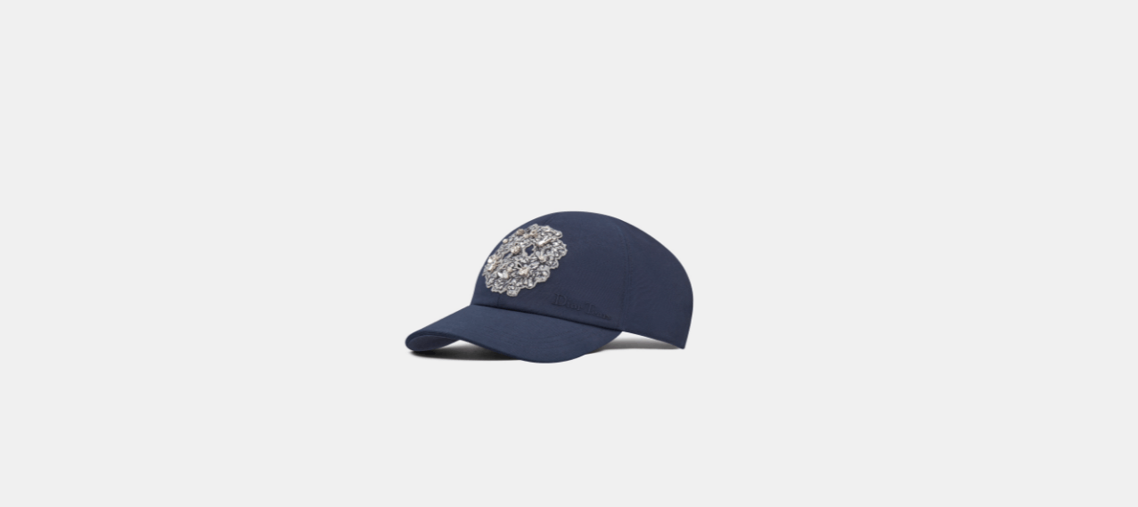 DENIM TEARS × Dior o1w1db10624 Size: OS / Baseball Cap in Navy Blue & White Size ONE SIZE - 2 Thumbnail
