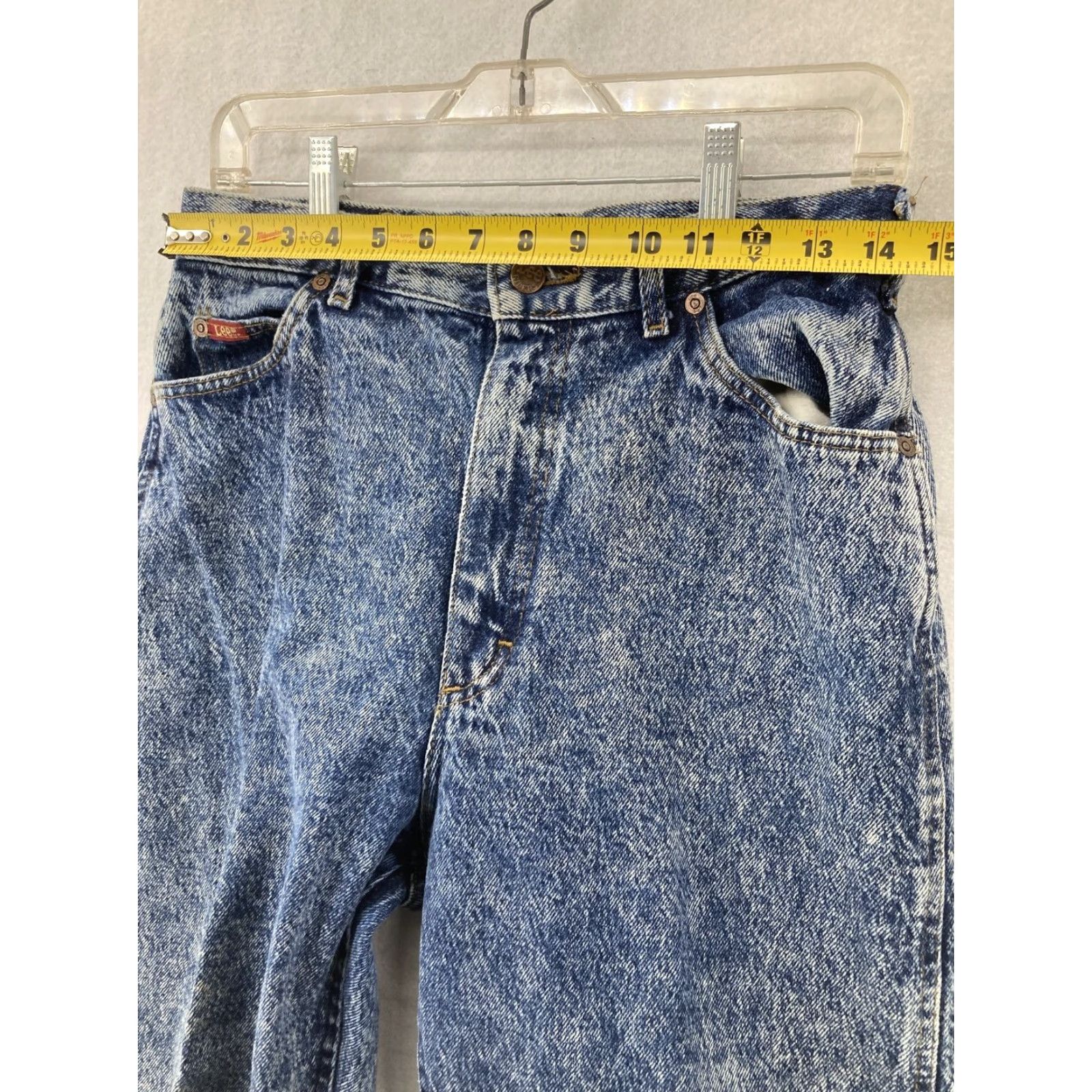 Lee VTG Lee Mom Jeans Size 11 M High Rise Tapered Stonewashed Bleached 28X31 90s USA - Jeans - Women - 80s Theme Size 32" / US 10 / IT 46 - 3 Thumbnail