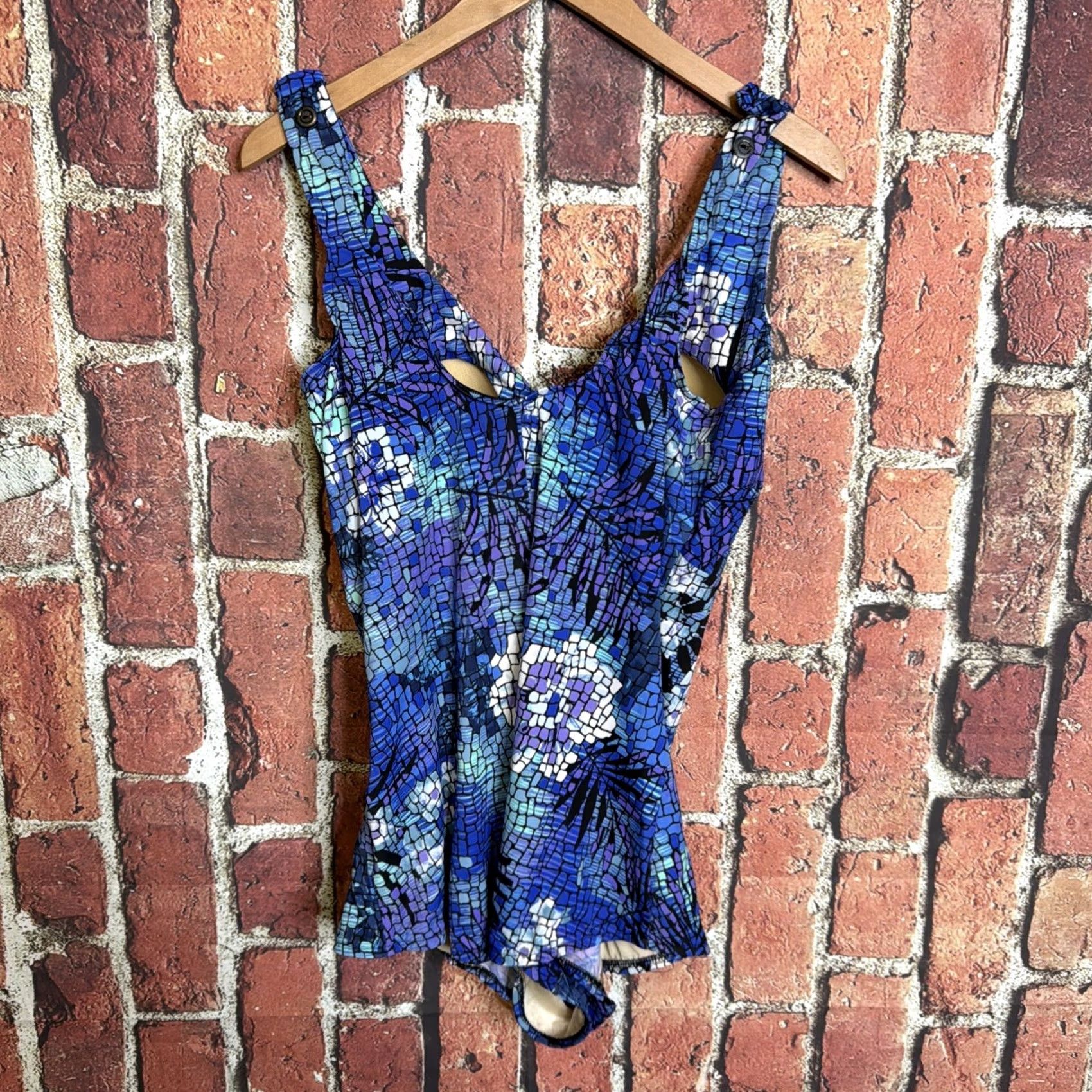 Vintage Le Cove One Piece Plus 20W Swim Blue Women Size ONE SIZE - 2 Thumbnail