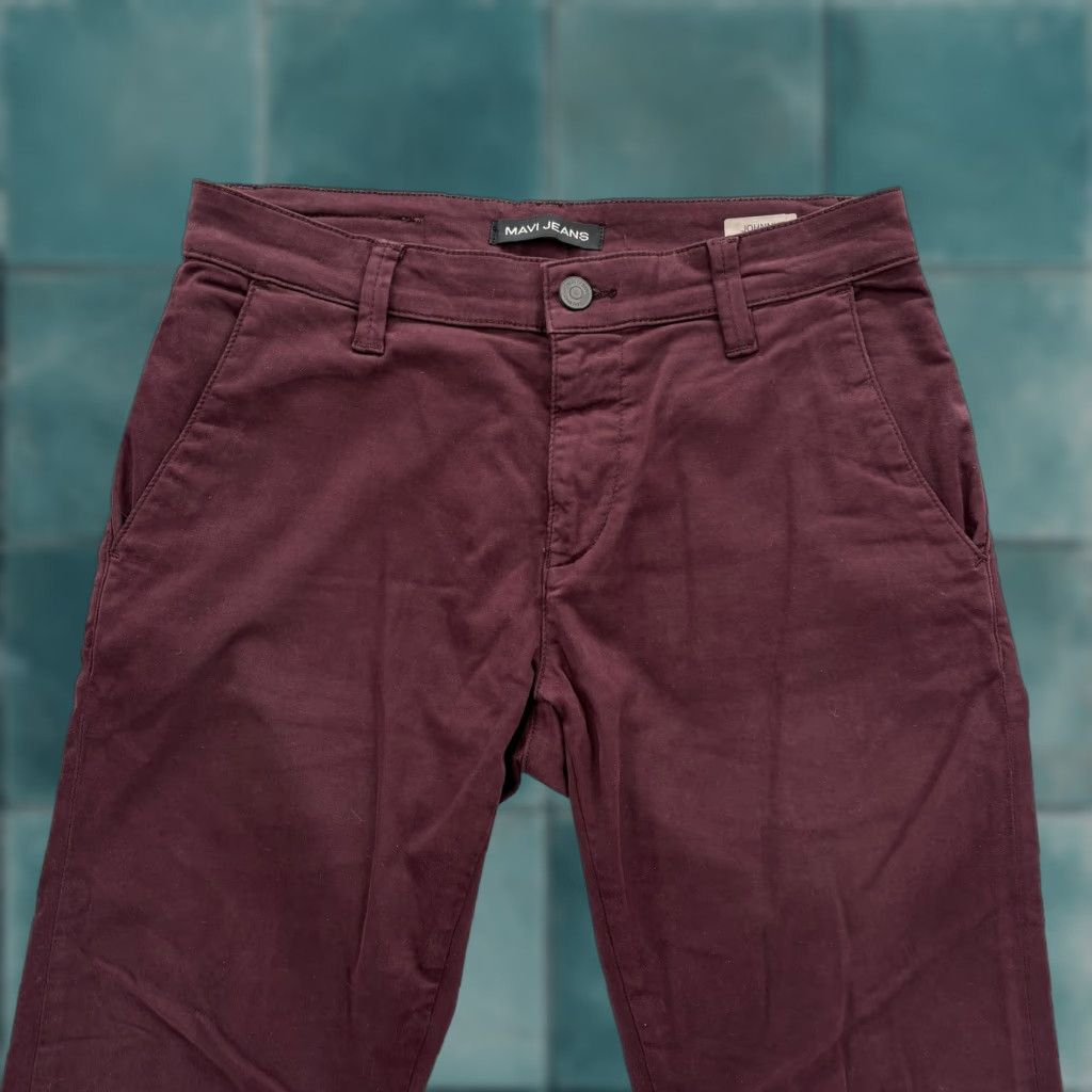 Mavi Mavi Johnny Pants Mens 30x28 Burgundy Slim Leg Chino Twill Stretch Casual Preppy Pants Mens Burgundy Chino Twill Stretch Johnny Size US 30 / EU 46 - 1 Thumbnail