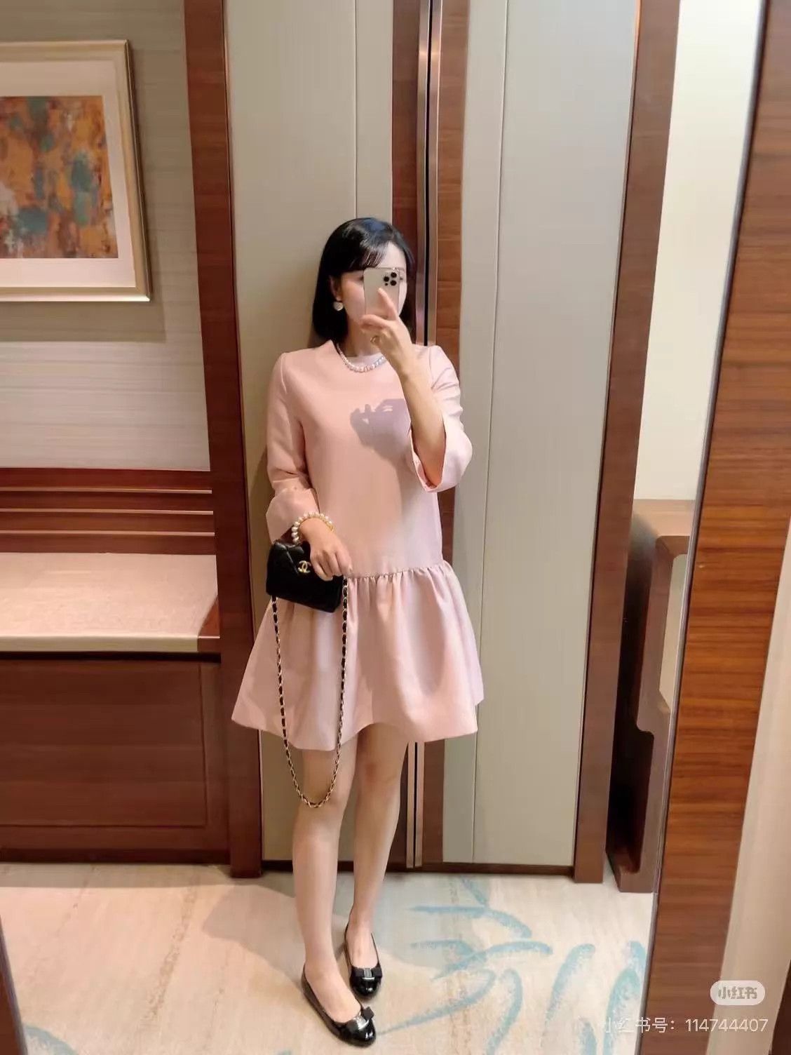 Dior Dior Blush Pink Silk-Wool Dress F40 (New, Tags) Size M / US 6-8 / IT 42-44 - 5 Thumbnail