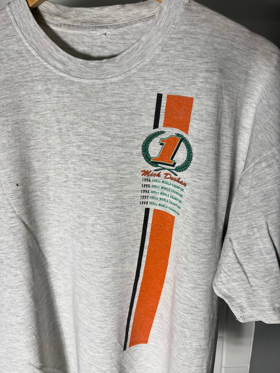 NASCAR VINTAGE MICK DOOHAN HONDA MOTORCYCLE RACING RETRO Y2K 90s Size US XL / EU 56 / 4 - 4 Thumbnail