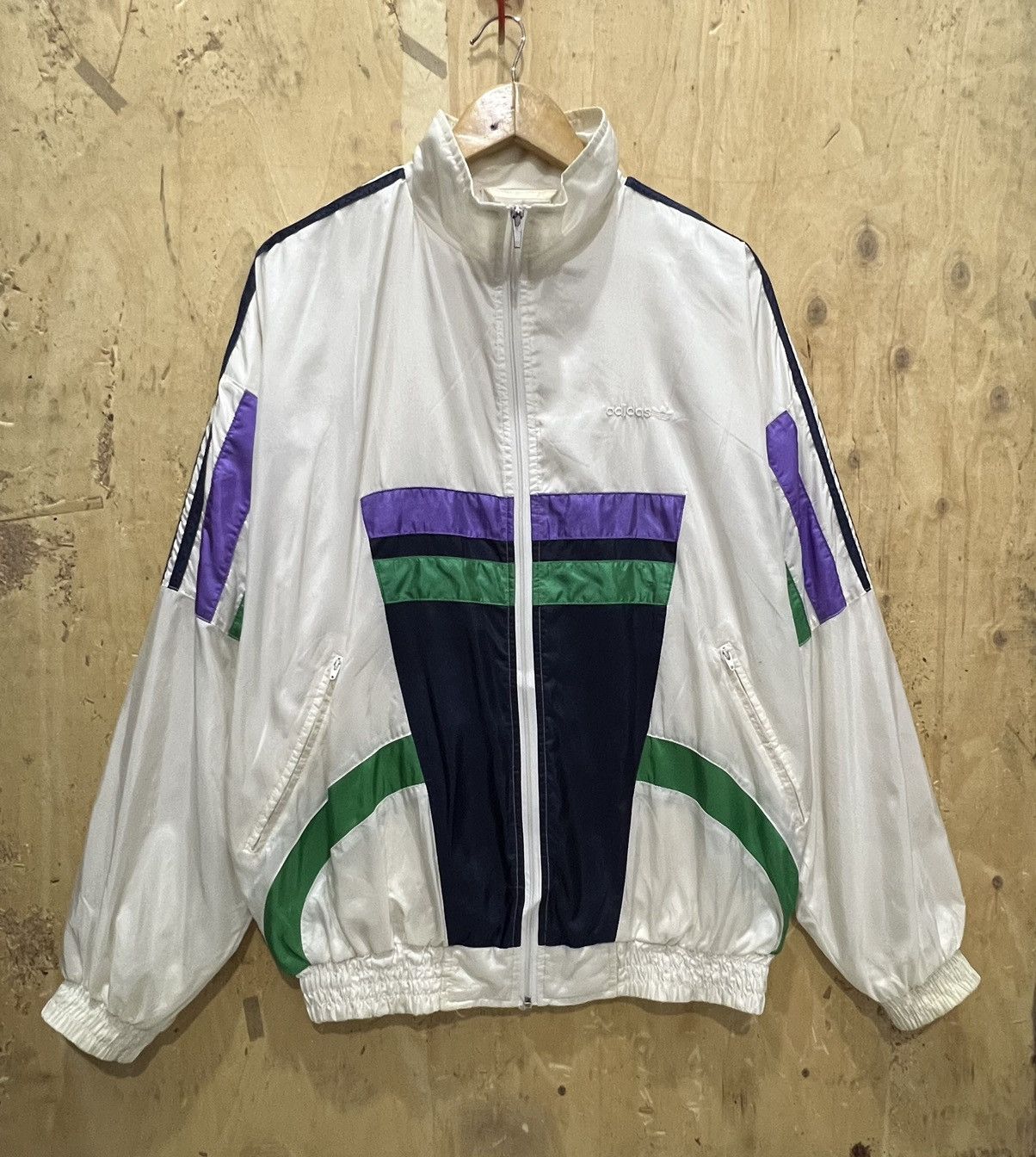 Adidas × Vintage Vintage Adidas Windbrecker Size US L / EU 52-54 / 3 - 2 Thumbnail