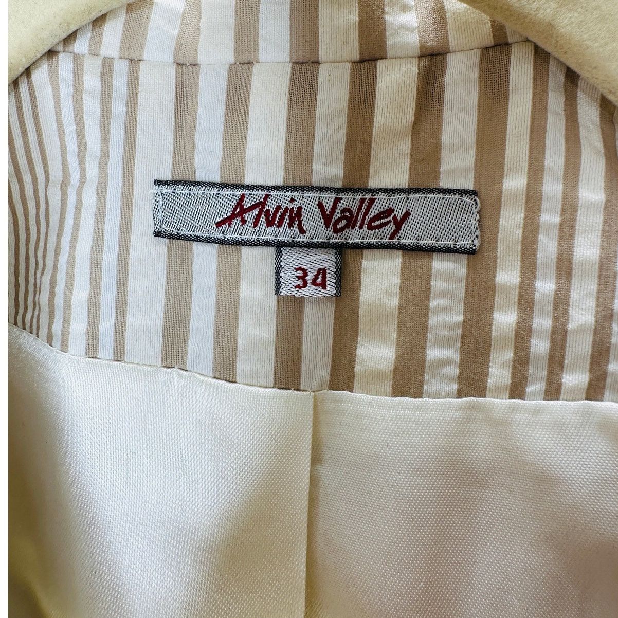 Other Alvin Valley Tan & Cream Stripe 3-Button Blazer Jacket 34 Size S / US 4 / IT 40 - 6 Thumbnail
