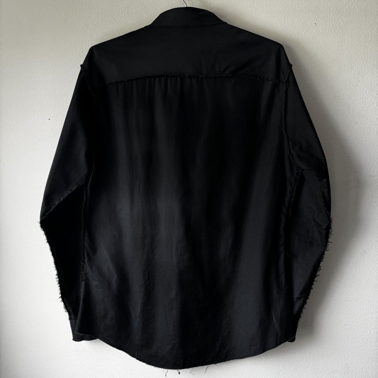 Yohji Yamamoto Yohji Yamamoto Black Cotton Pleated Front Button-Up Shirt Size US M / EU 48-50 / 2 - 6 Thumbnail