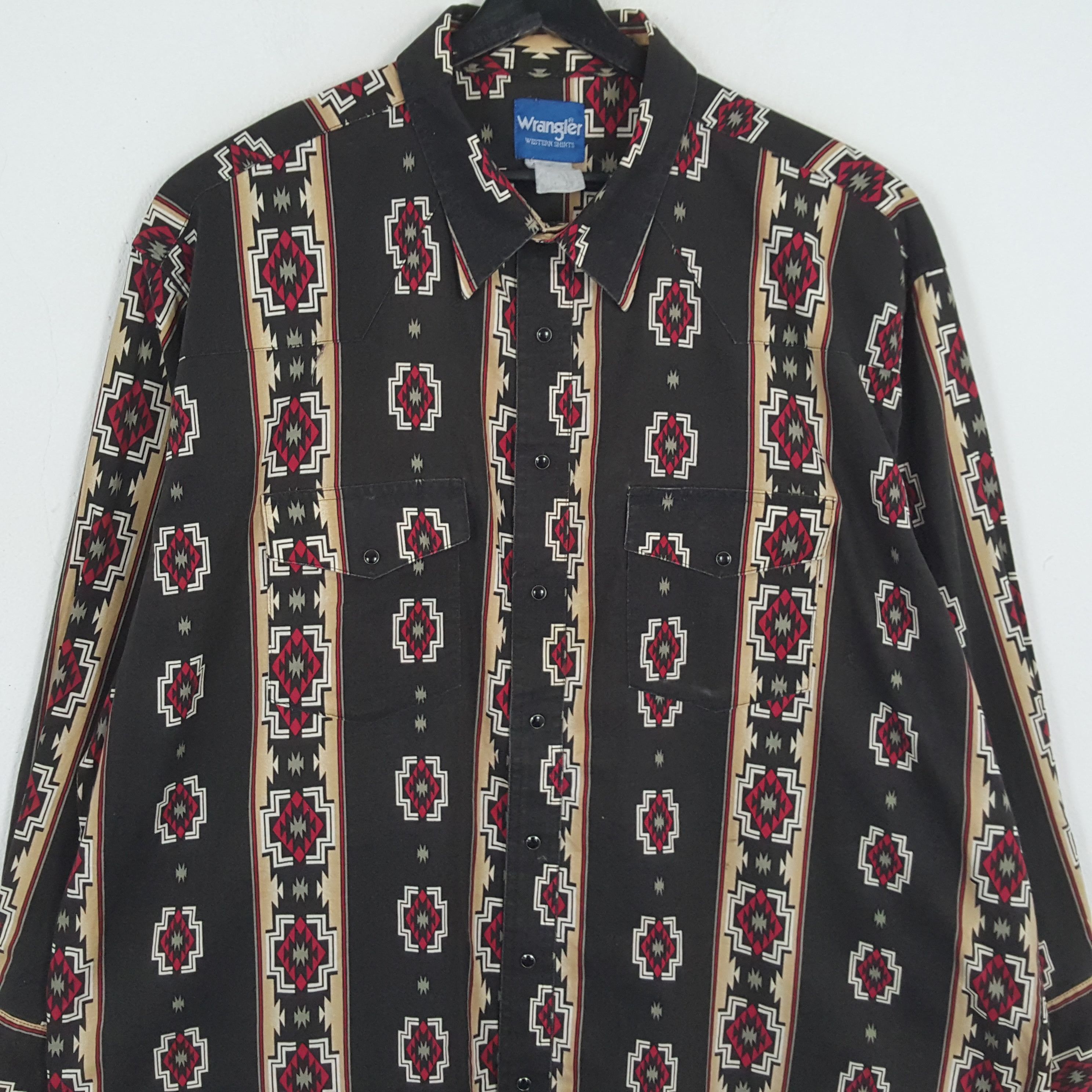 Vintage × Wrangler WRANGLER Rare Classic Fashion Style Shirt Size US XXL / EU 58 / 5 - 2 Thumbnail
