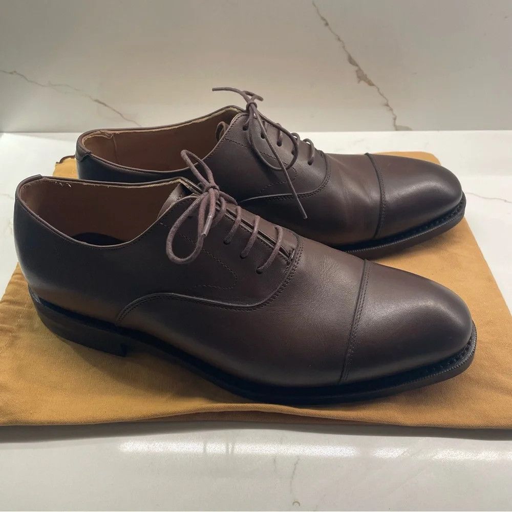 Meermin Meermin - Brown Silkcalf Cap Toe Oxfords 7.5 UK= 8.5 US Size US 8.5 / EU 41-42 - 1 Thumbnail