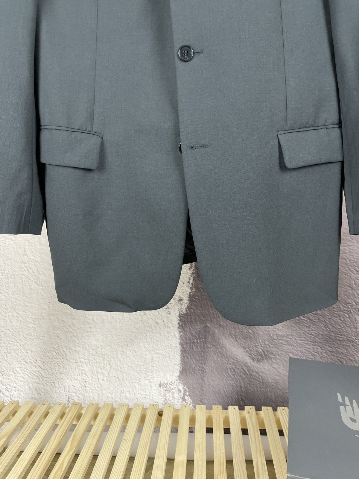 Balmain Balmain Paris Wool Suit Grey 3 Button Single Breasted 2 Pcs Size 42R - 5 Thumbnail