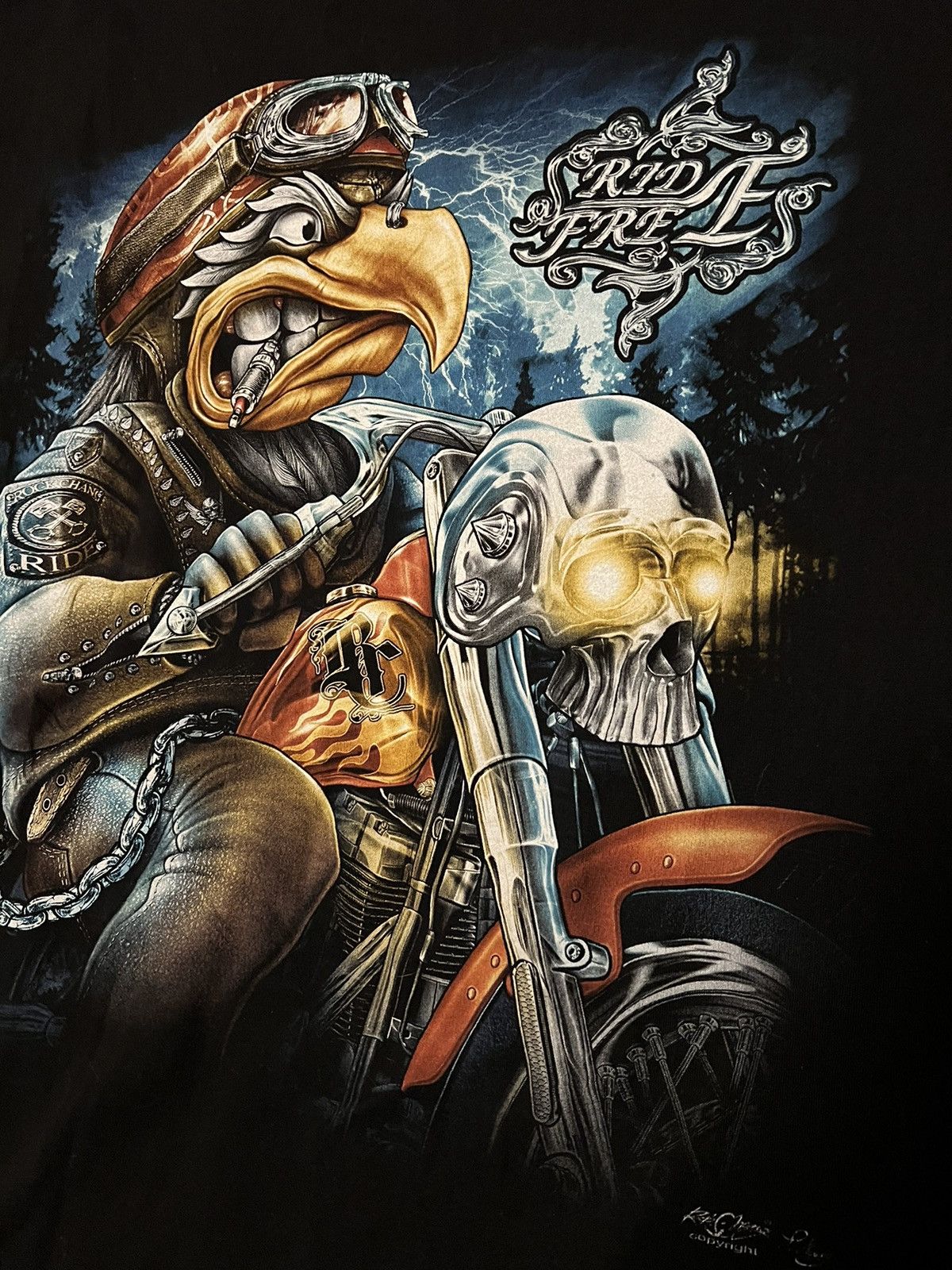 Vintage Vintage Rock Chang x Harley Riding Eagle Shirt size Large Size US L / EU 52-54 / 3 - 3 Thumbnail