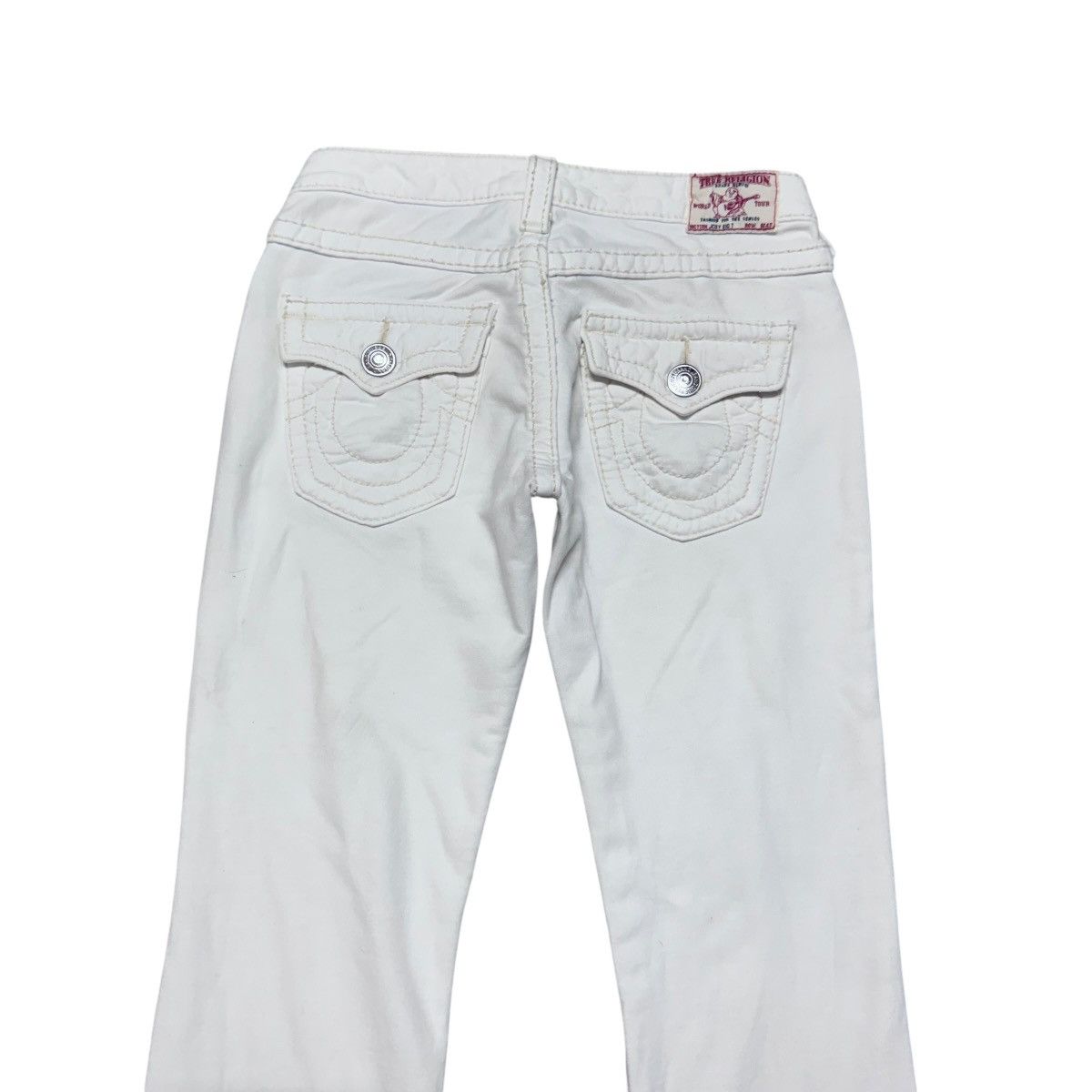 True Religion True Religion Joey Big T Sweat Flare Jeans White Size 27" / US 4 / IT 40 - 9 Thumbnail