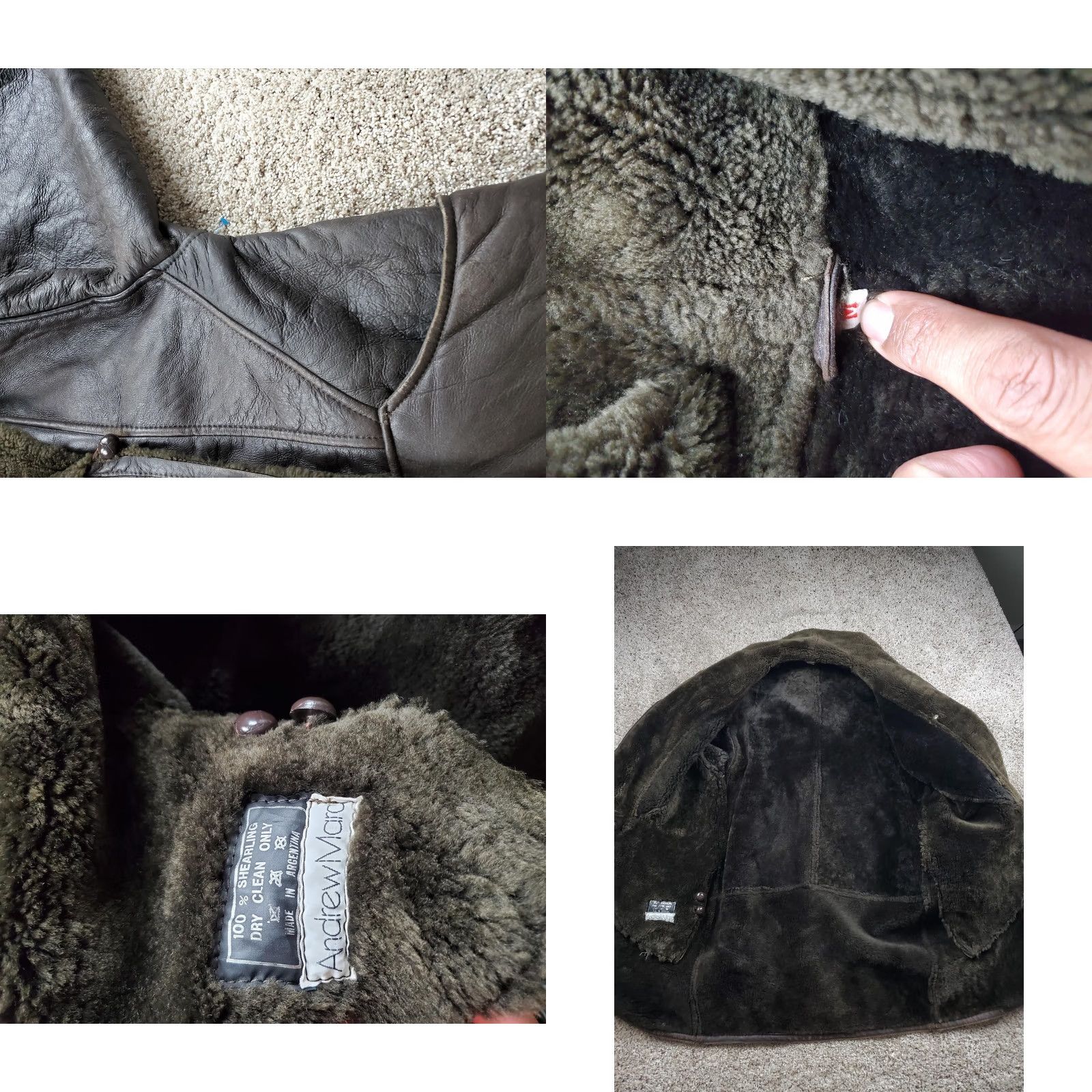 Andrew Marc VINTAGE Andrew Marc Coat Womens Long Button Up Brown Fur Lining Leather Overcoat 90s Medium Casual Mens? Women Size M / US 6-8 / IT 42-44 - 9 Thumbnail
