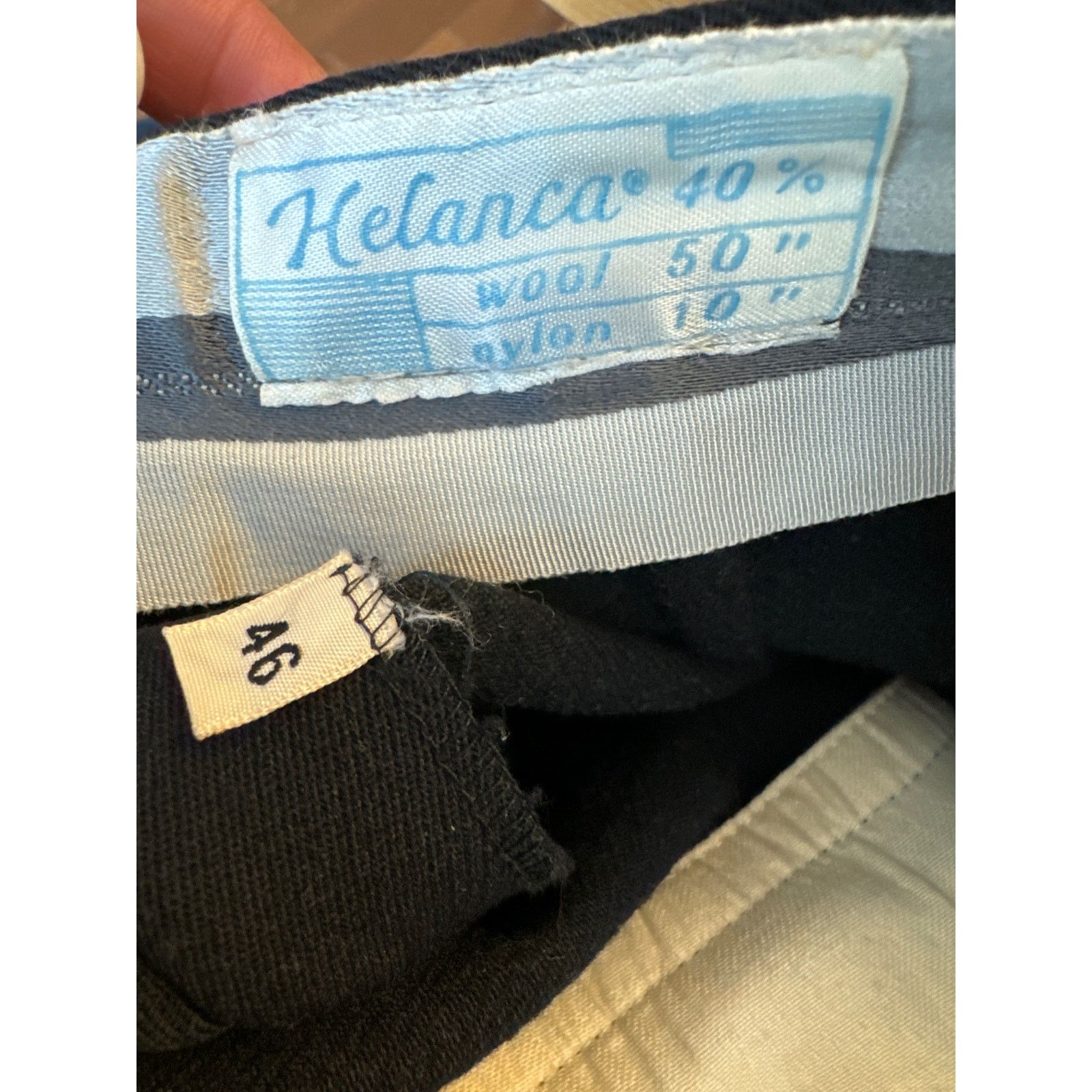 Vintage 1960s Helanca Wool Blend Stirrup Ski Pants Black small Size 27" / US 4 / IT 40 - 11 Thumbnail
