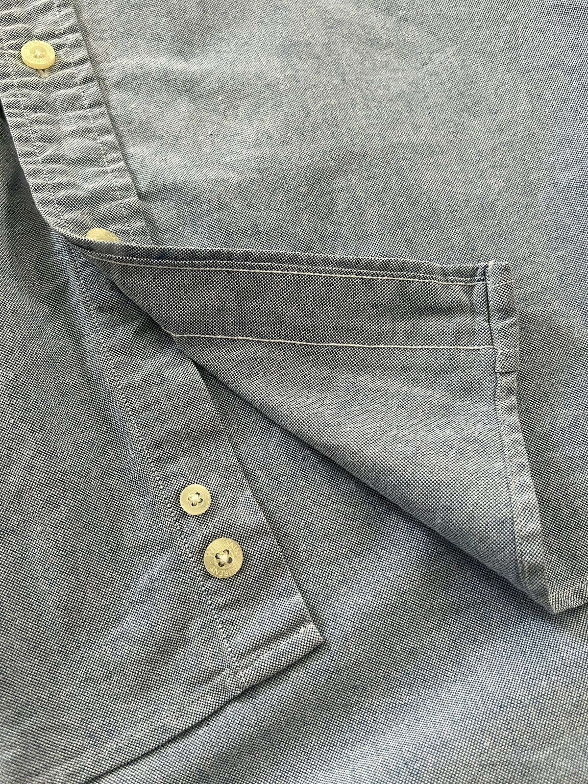 Yves Saint Laurent 1990s YSL Pour Homme Chambray Button Down Shirt Size US L / EU 52-54 / 3 - 10 Thumbnail