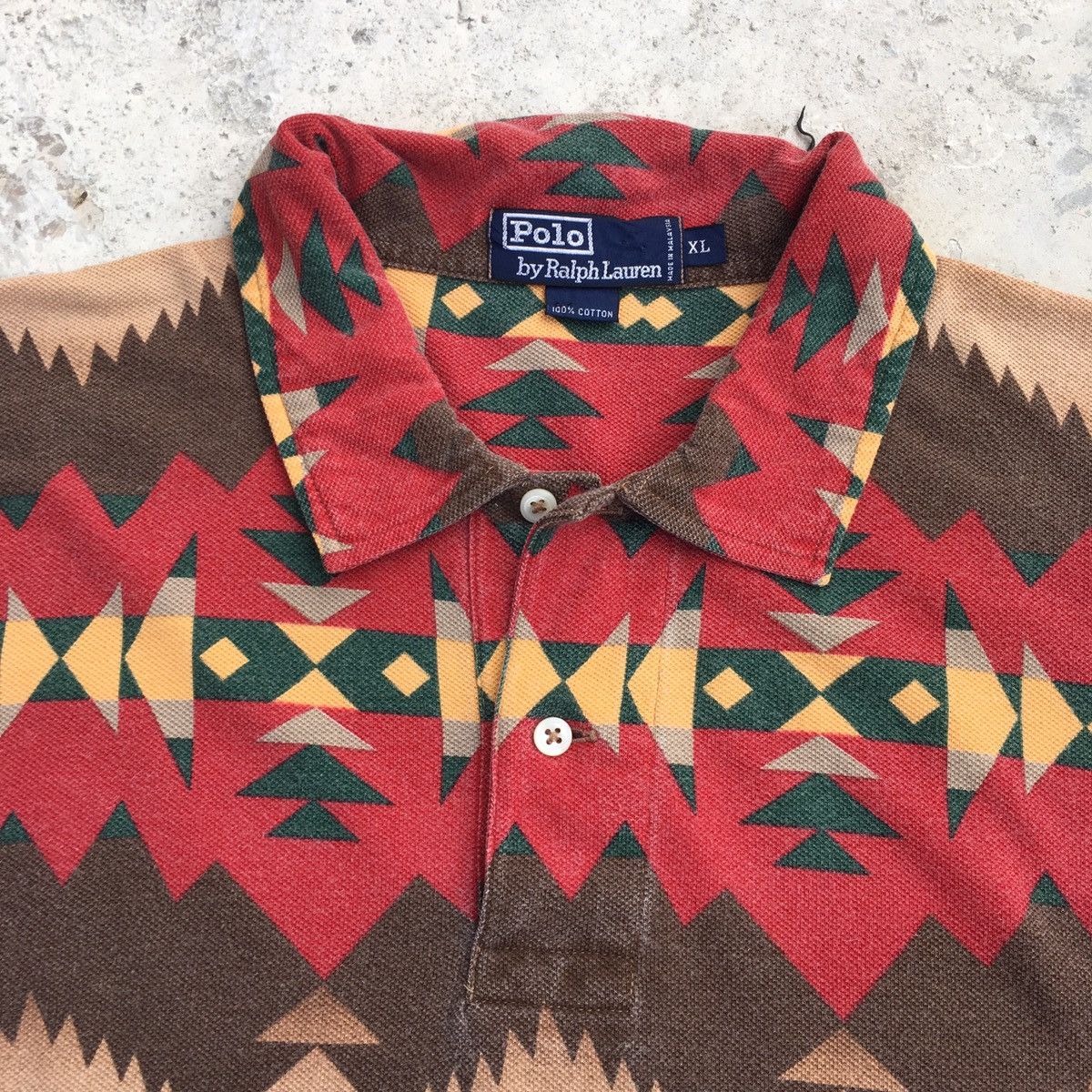 Polo Ralph Lauren Vintage Polo By Ralph Lauren Navajo Polo Tee Size US XL / EU 56 / 4 - 6 Thumbnail