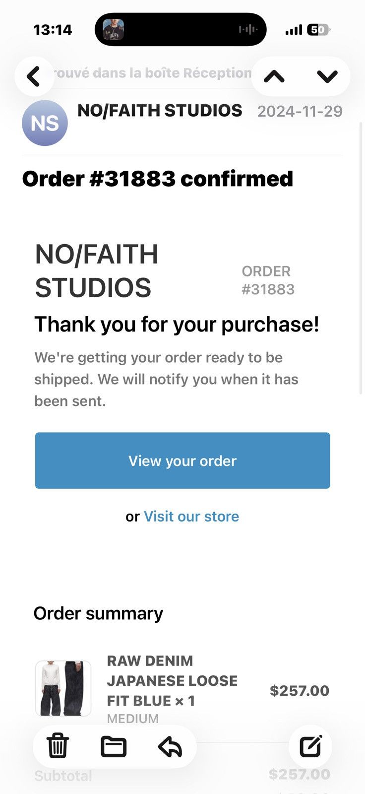 No Faith Studios No Faith Studios Baggy Selvedge Denim Size US 32 / EU 48 - 7 Thumbnail